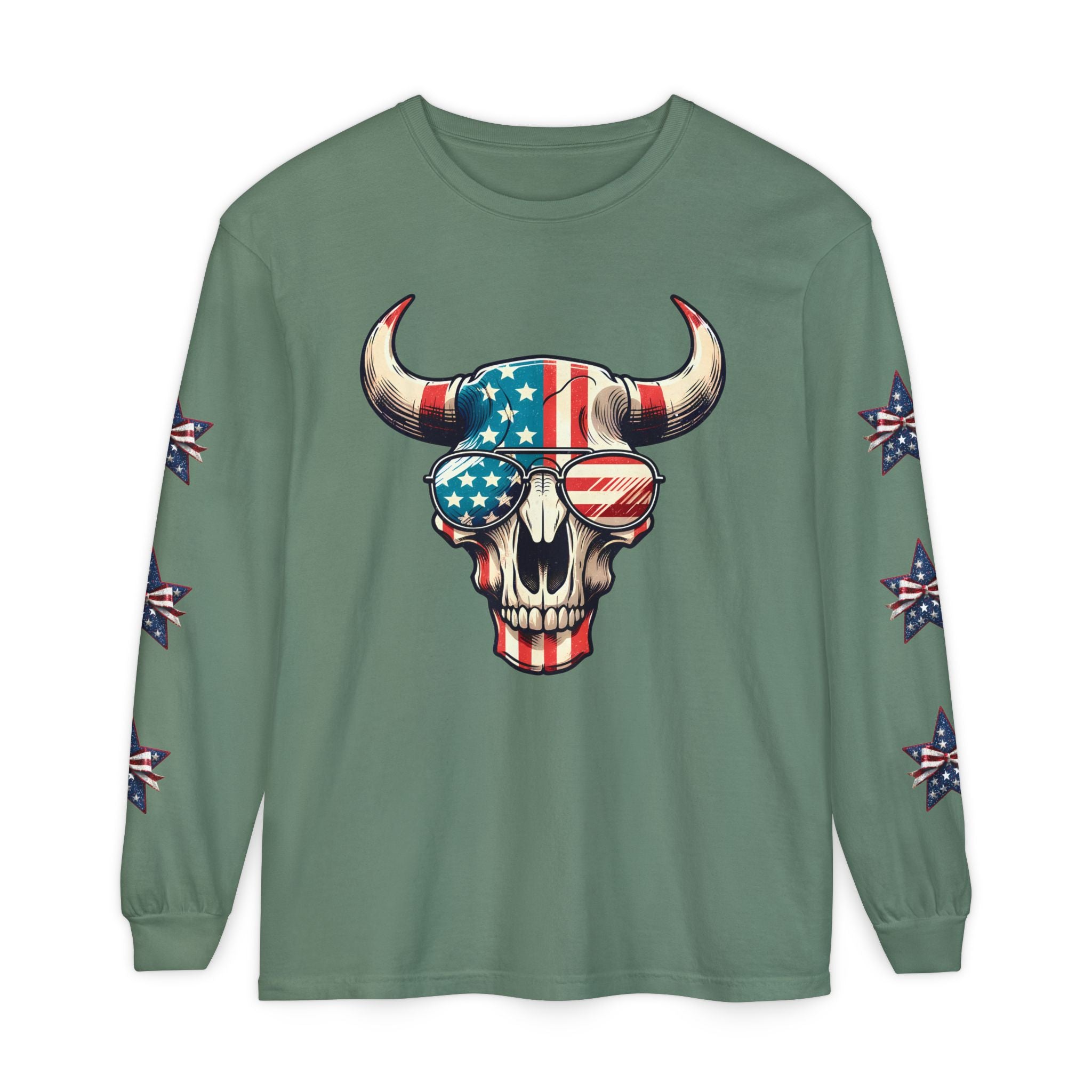 Liberty Horns Unisex Garment-Dyed Long Sleeve T-Shirt