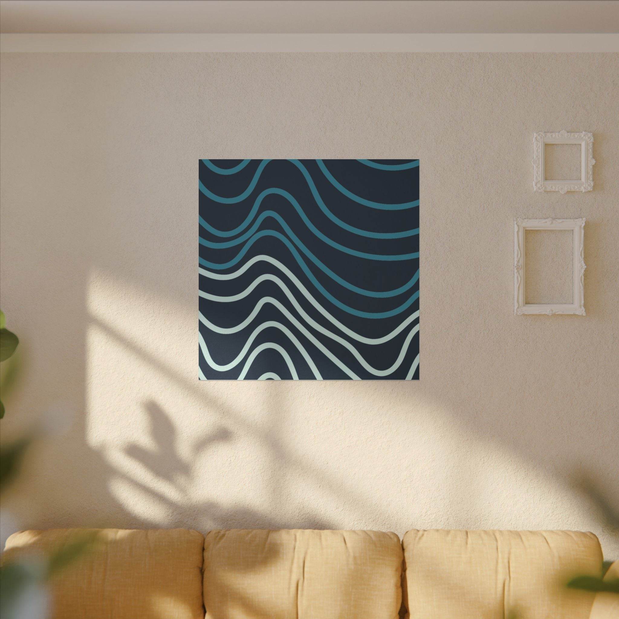 Wiggle Waves Matte Canvas Stretched Multi-Size - Esmeralda Ecostore