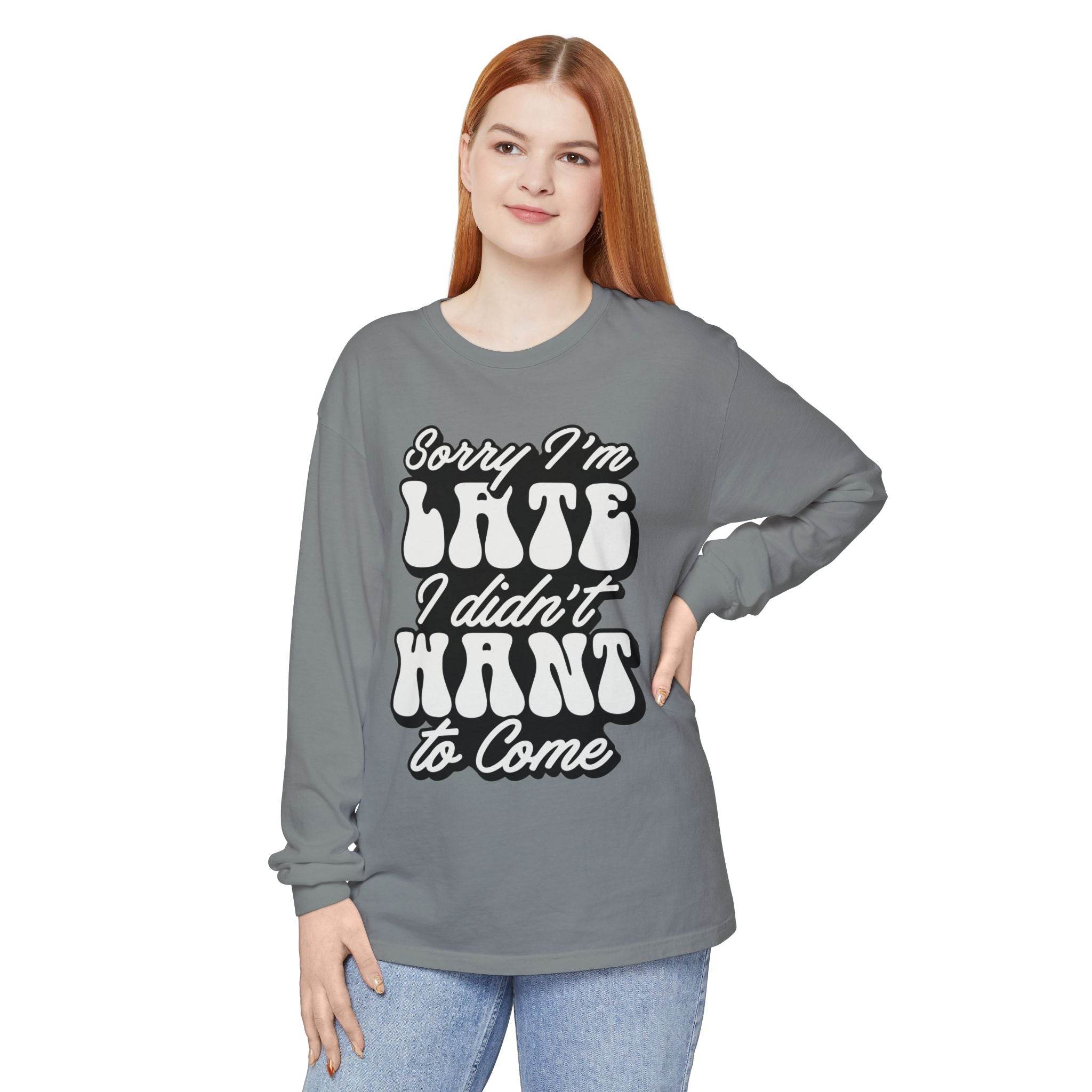 Sarcastic Unisex Garment-Dyed Long Sleeve T-Shirt - Esmeralda Ecostore