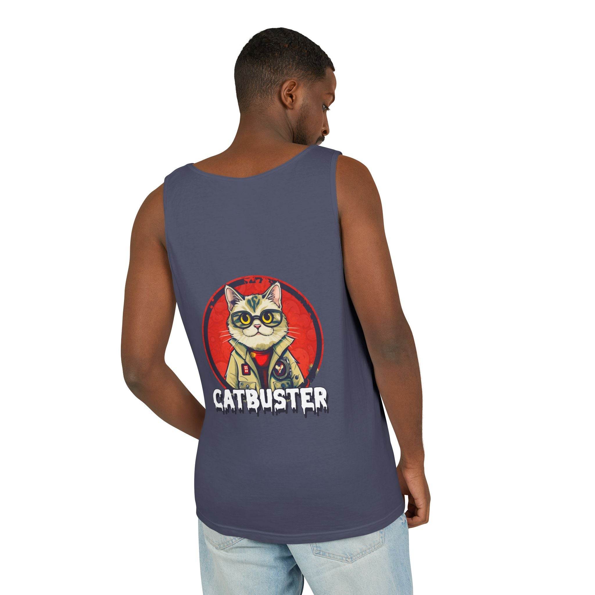 Catbuster Unisex Garment-Dyed Tank Top - Esmeralda Ecostore