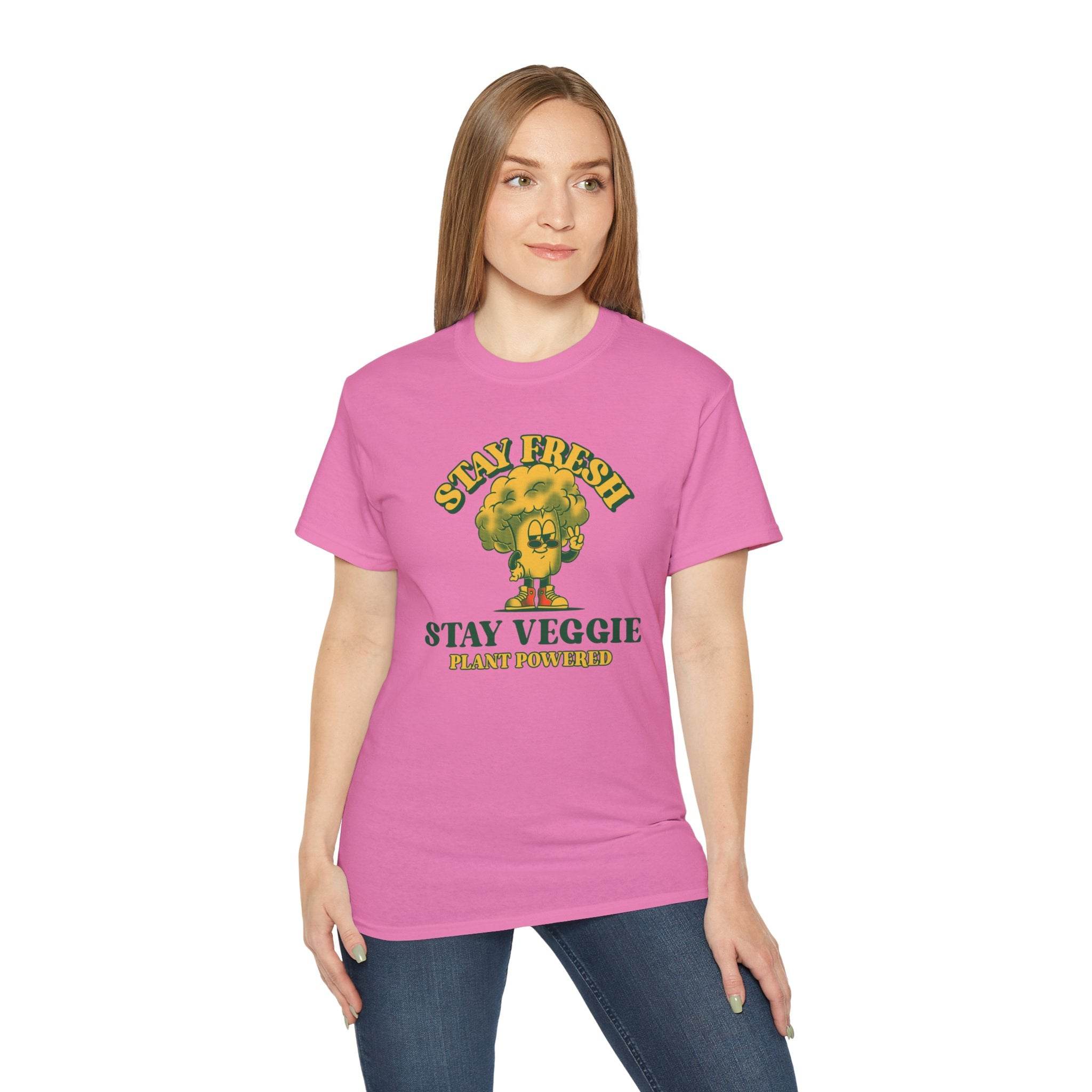 Stay Veggie Unisex Ultra Cotton Tee - Esmeralda Ecostore