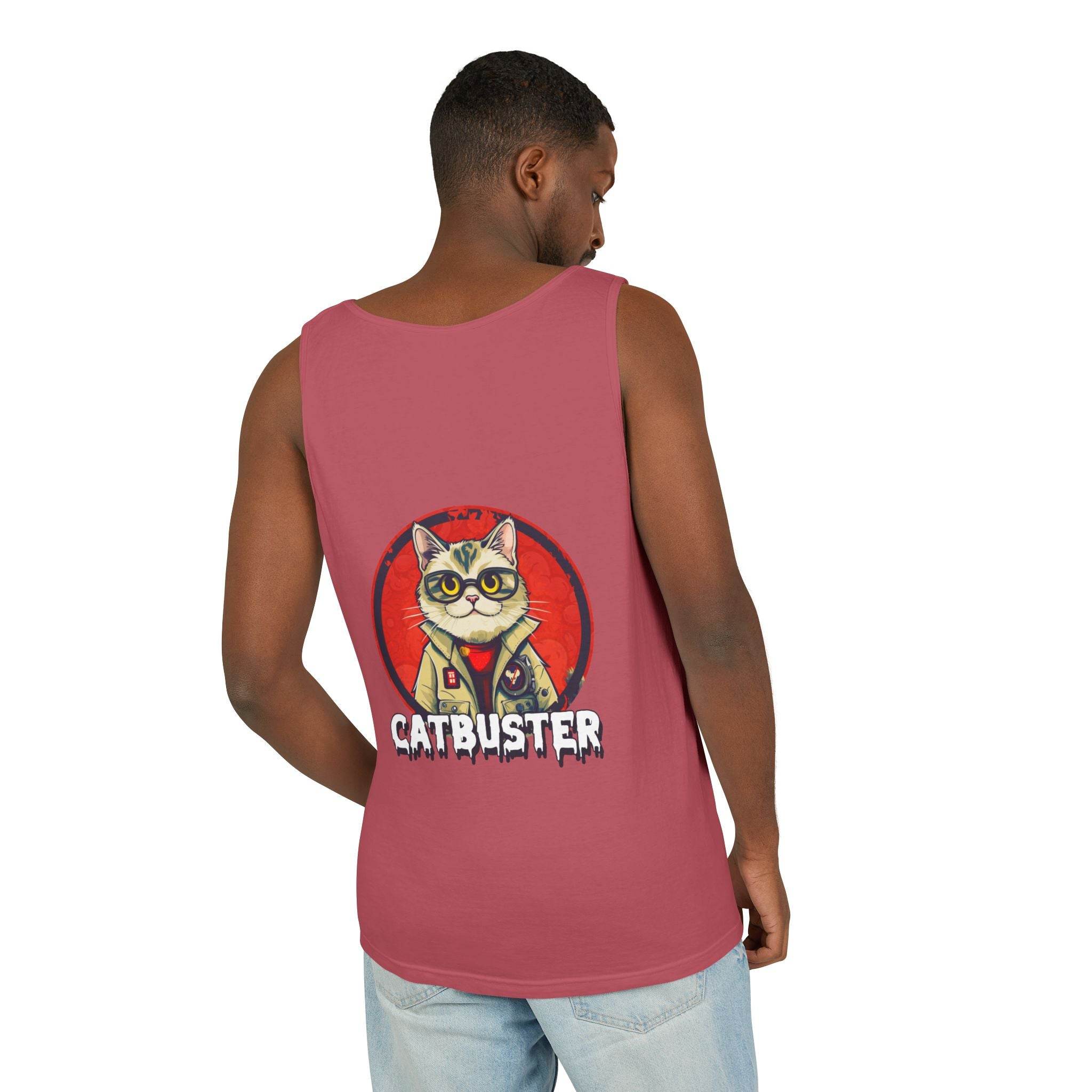 Catbuster Unisex Garment-Dyed Tank Top - Esmeralda Ecostore