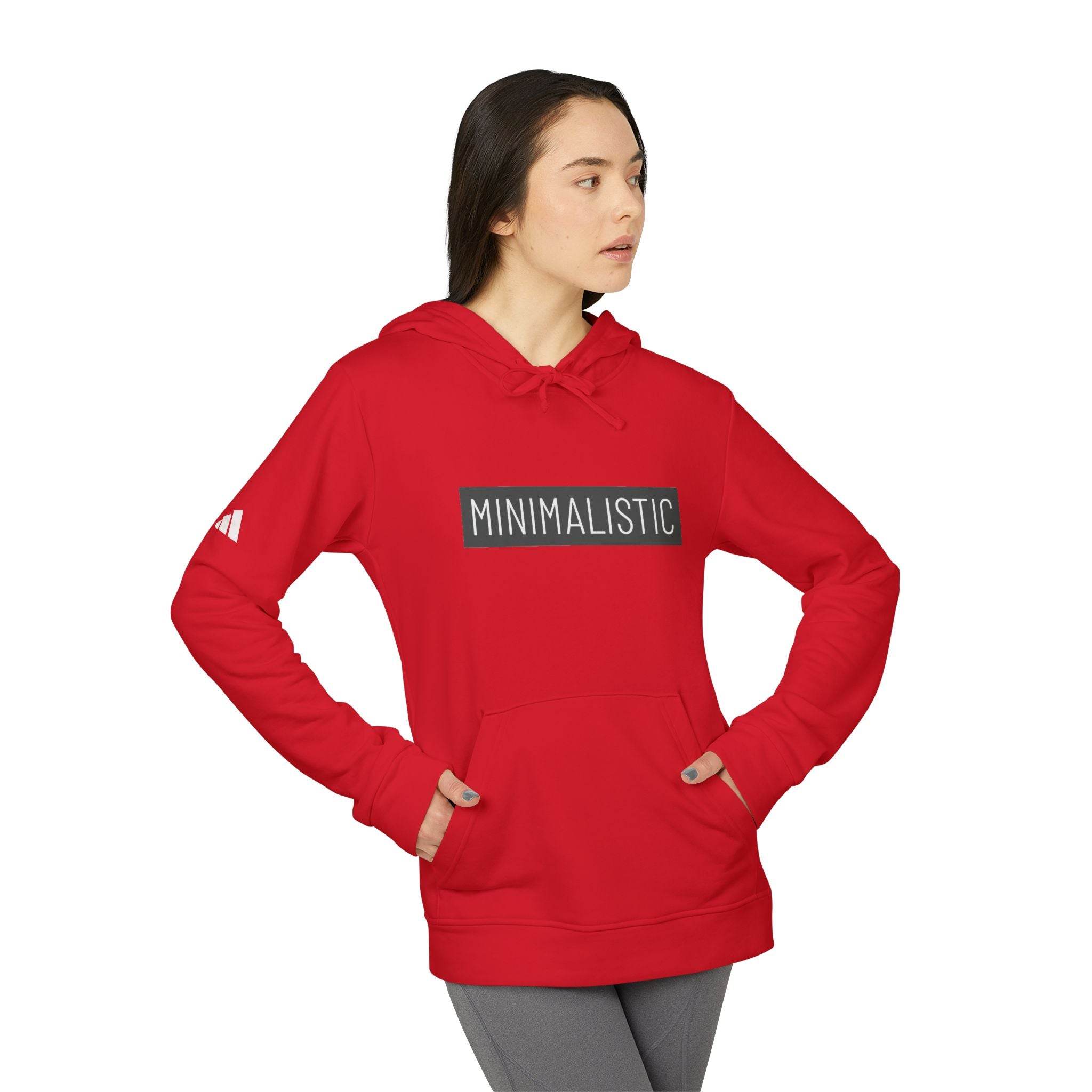 Minimalistic Adidas Unisex Fleece Hoodie - Hoodies - Esmeralda Ecostore