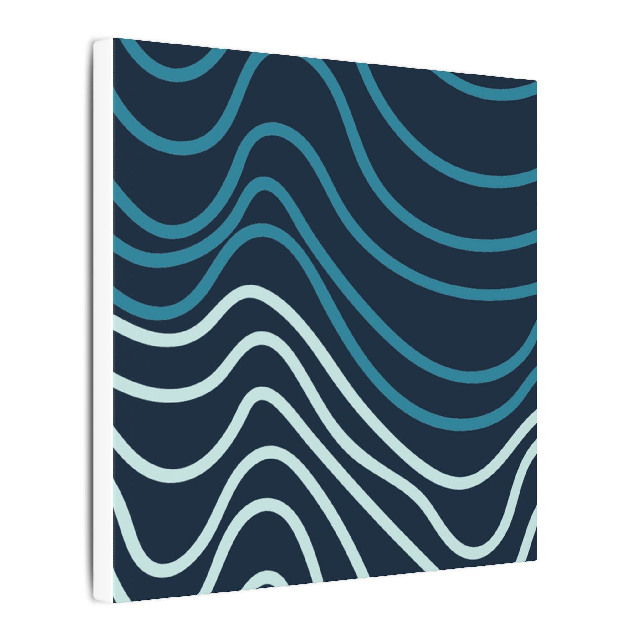 Wiggle Waves Matte Canvas Stretched Multi-Size - Esmeralda Ecostore