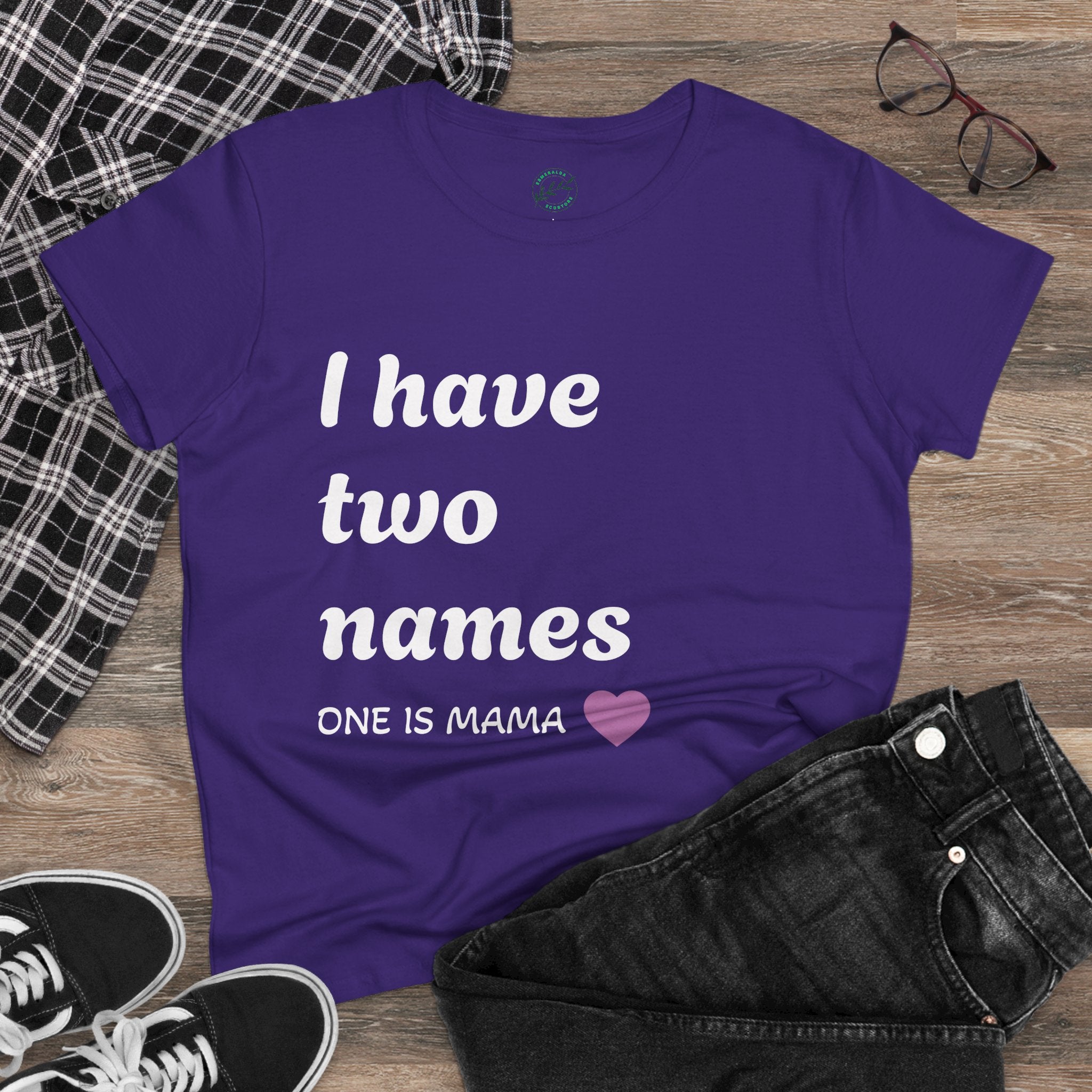 Mama's Names Eco-Friendly Women's Midweight Cotton Tee