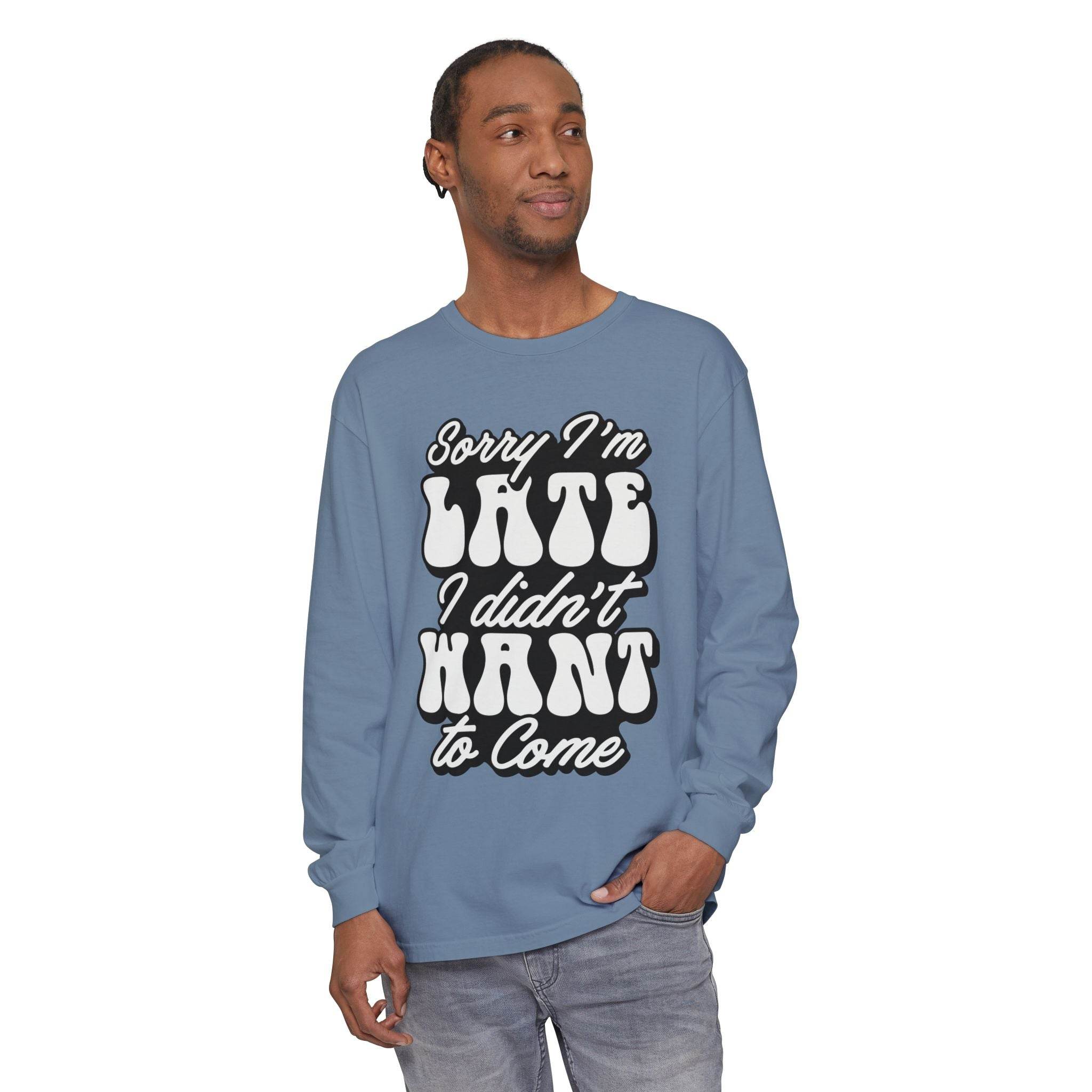 Sarcastic Unisex Garment-Dyed Long Sleeve T-Shirt - Esmeralda Ecostore