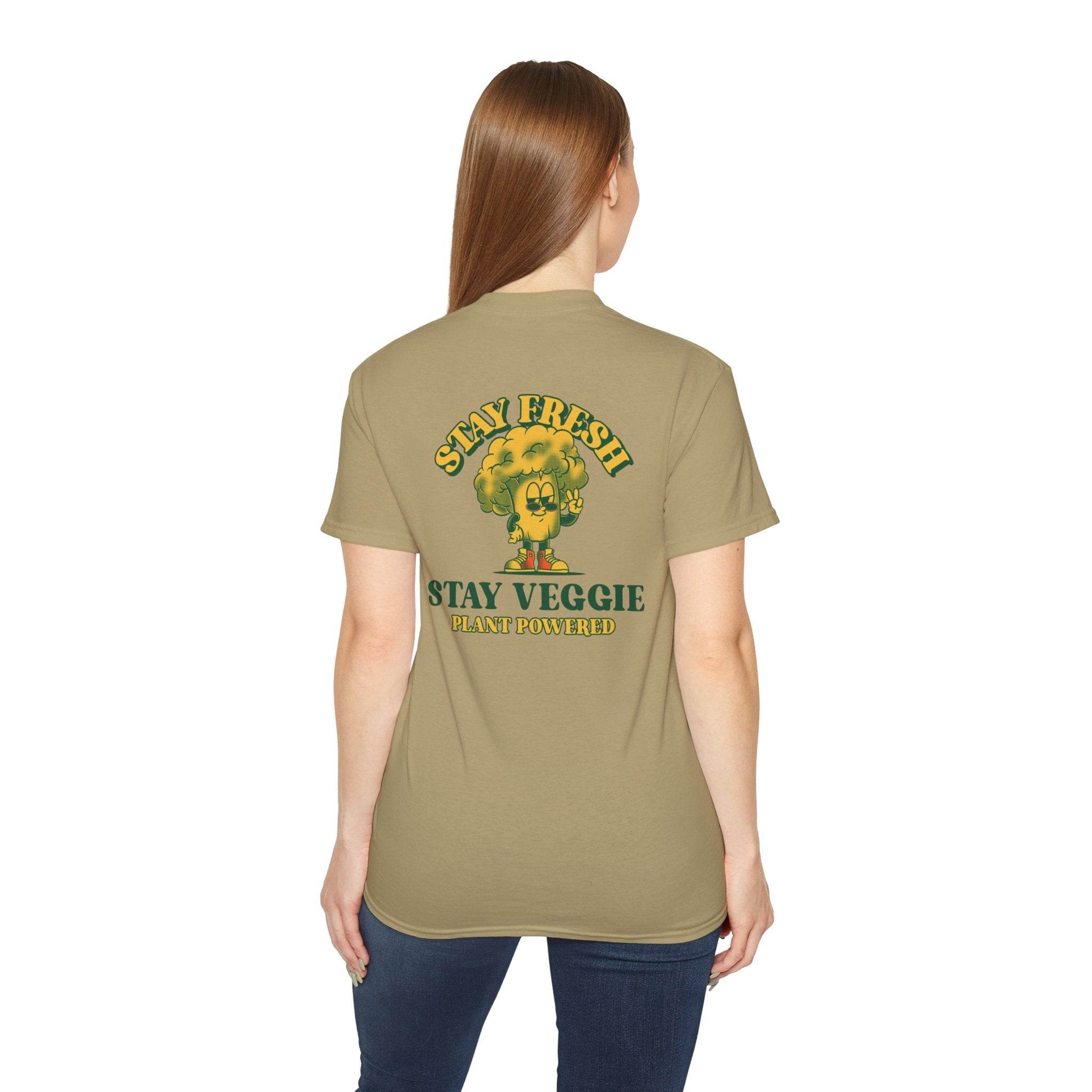 Stay Veggie Unisex Ultra Cotton Tee - Esmeralda Ecostore