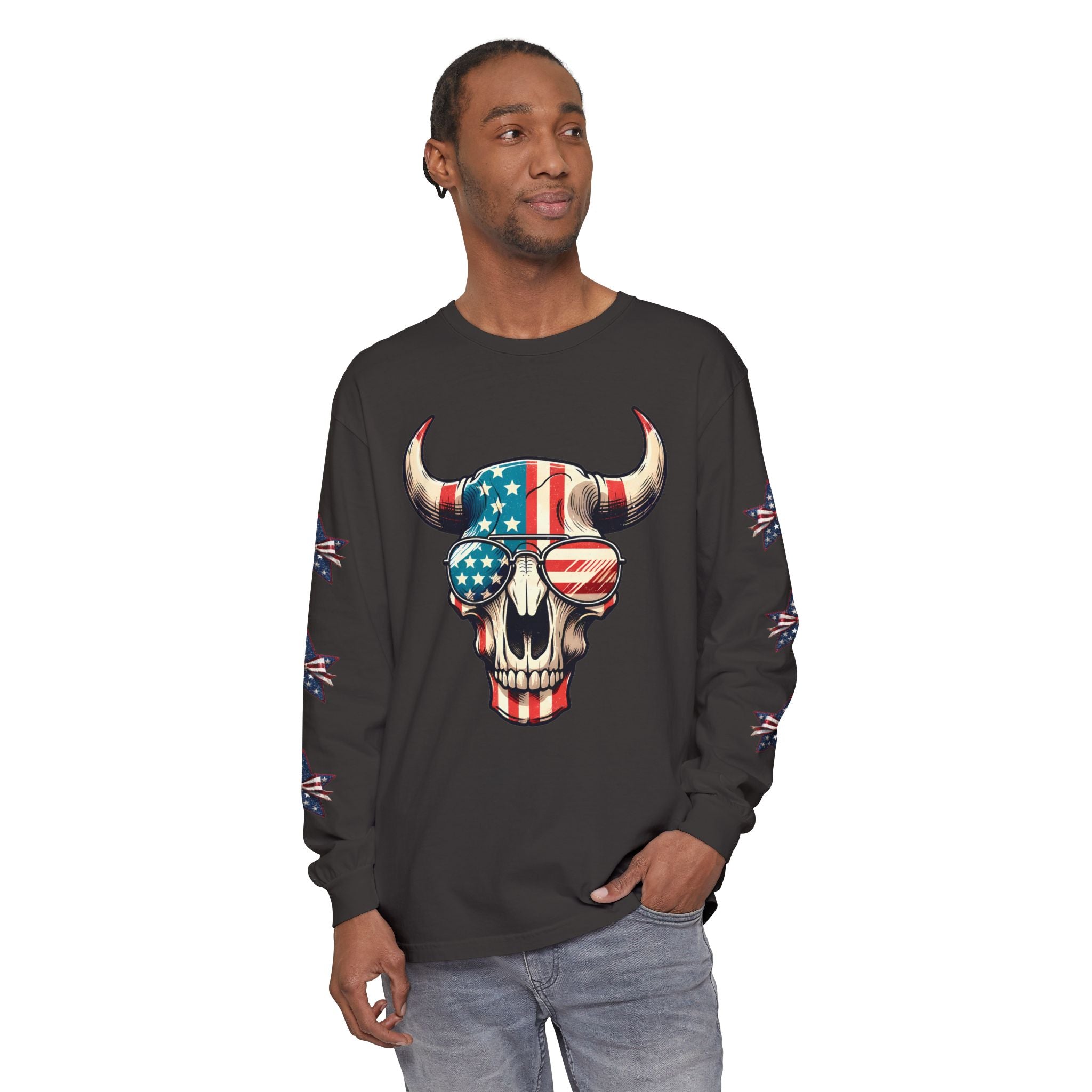 Liberty Horns Unisex Garment-Dyed Long Sleeve T-Shirt