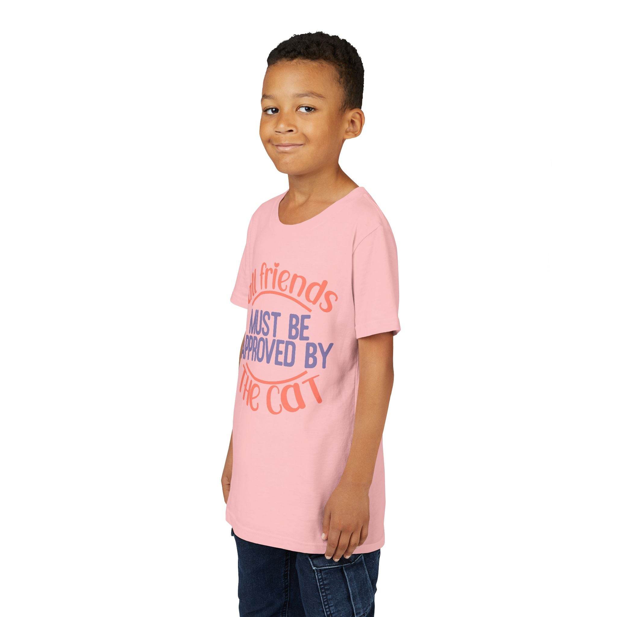 All Friends must be Approved by the Cat Youth Short Sleeve Tee - Esmeralda Ecostore