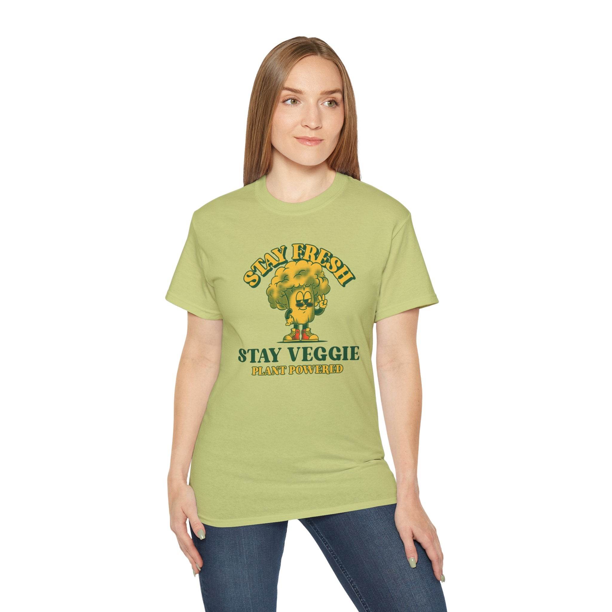 Stay Veggie Unisex Ultra Cotton Tee - Esmeralda Ecostore