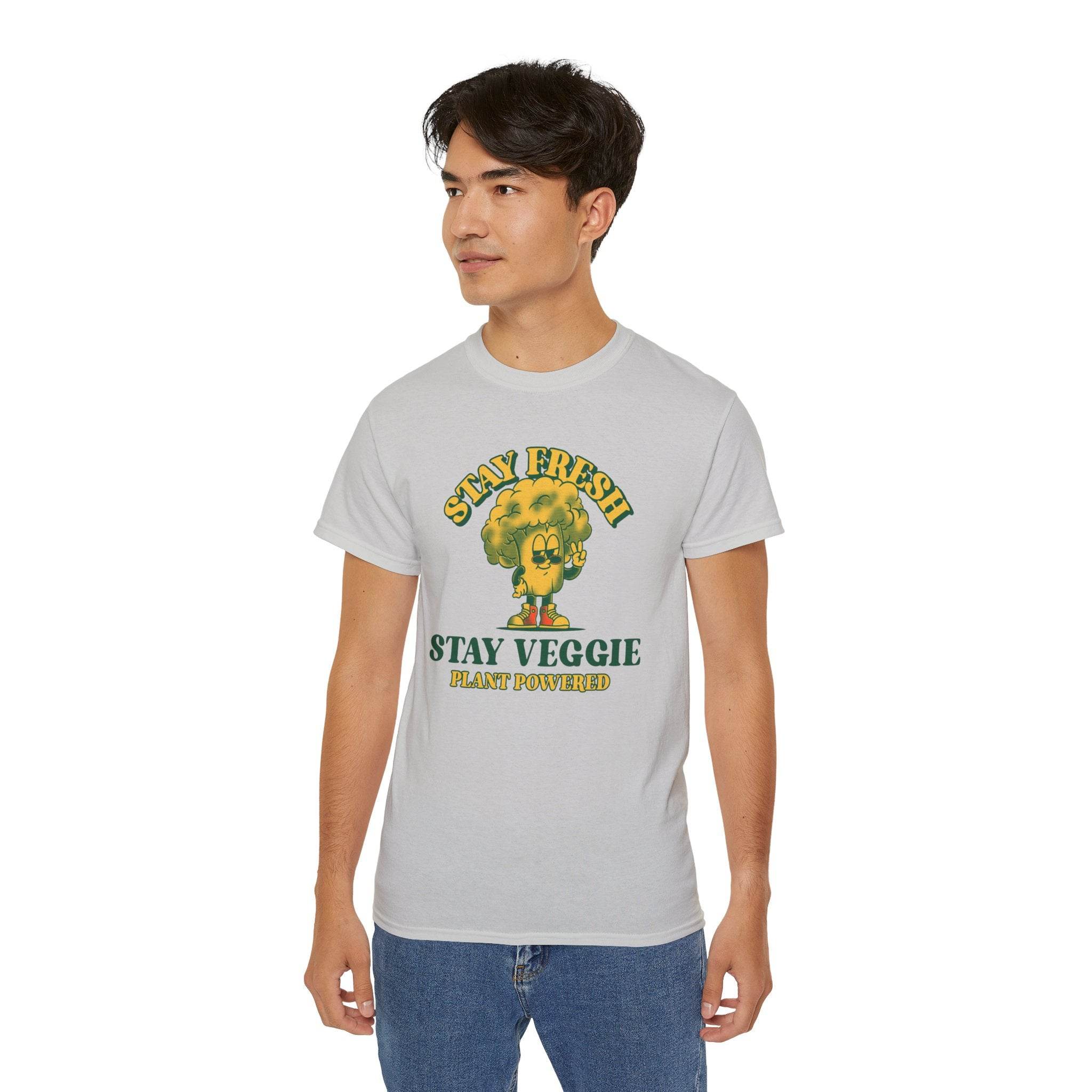 Stay Veggie Unisex Ultra Cotton Tee - Esmeralda Ecostore