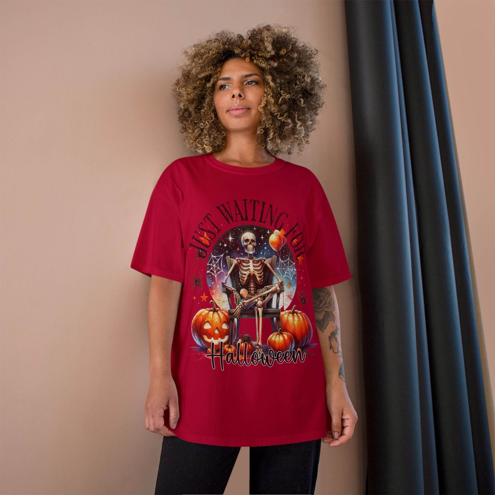 Just Waiting for Halloween Champion T-Shirt - Esmeralda Ecostore