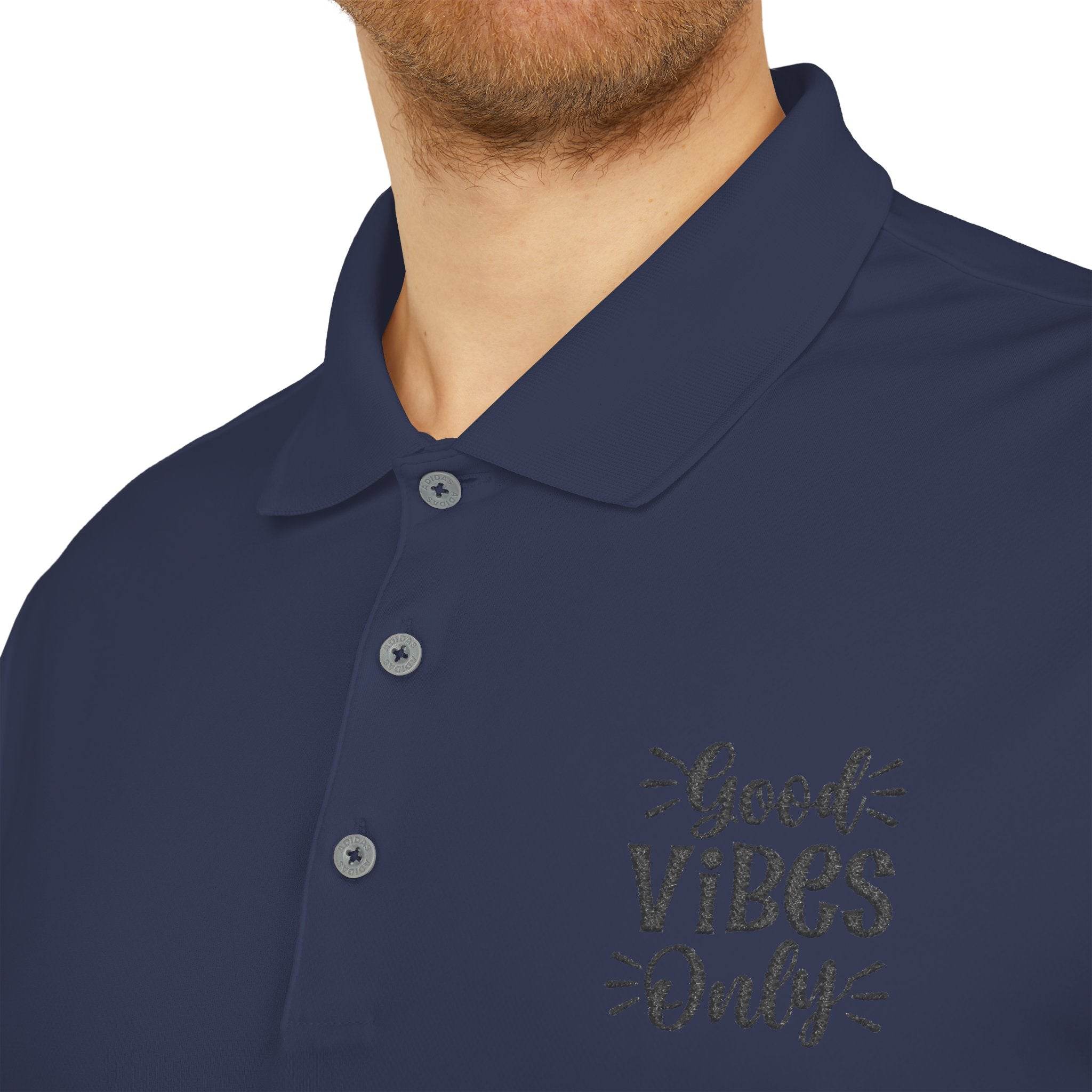 Good Vibes Only Adidas Unisex Performance Polo - Esmeralda Ecostore