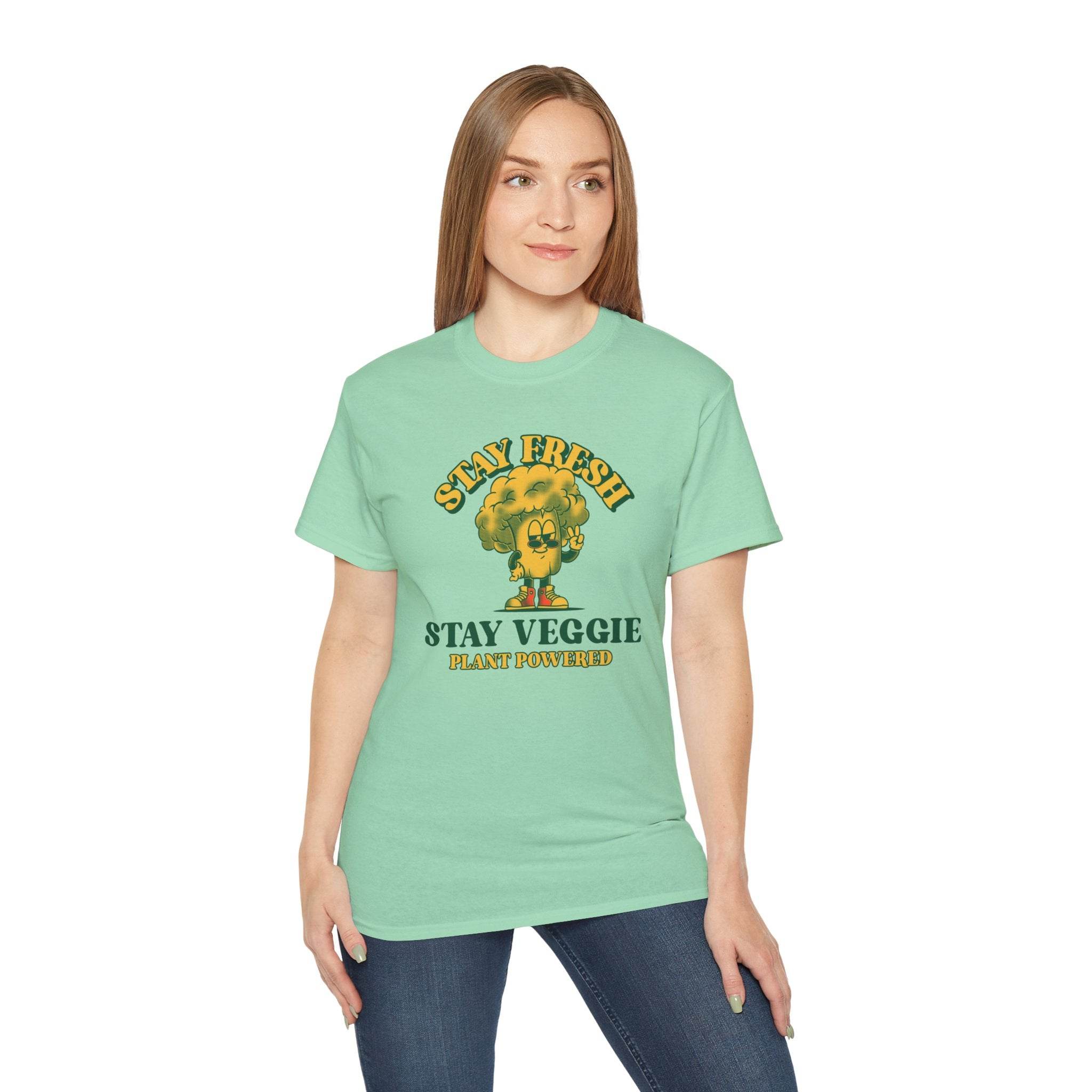 Stay Veggie Unisex Ultra Cotton Tee - Esmeralda Ecostore