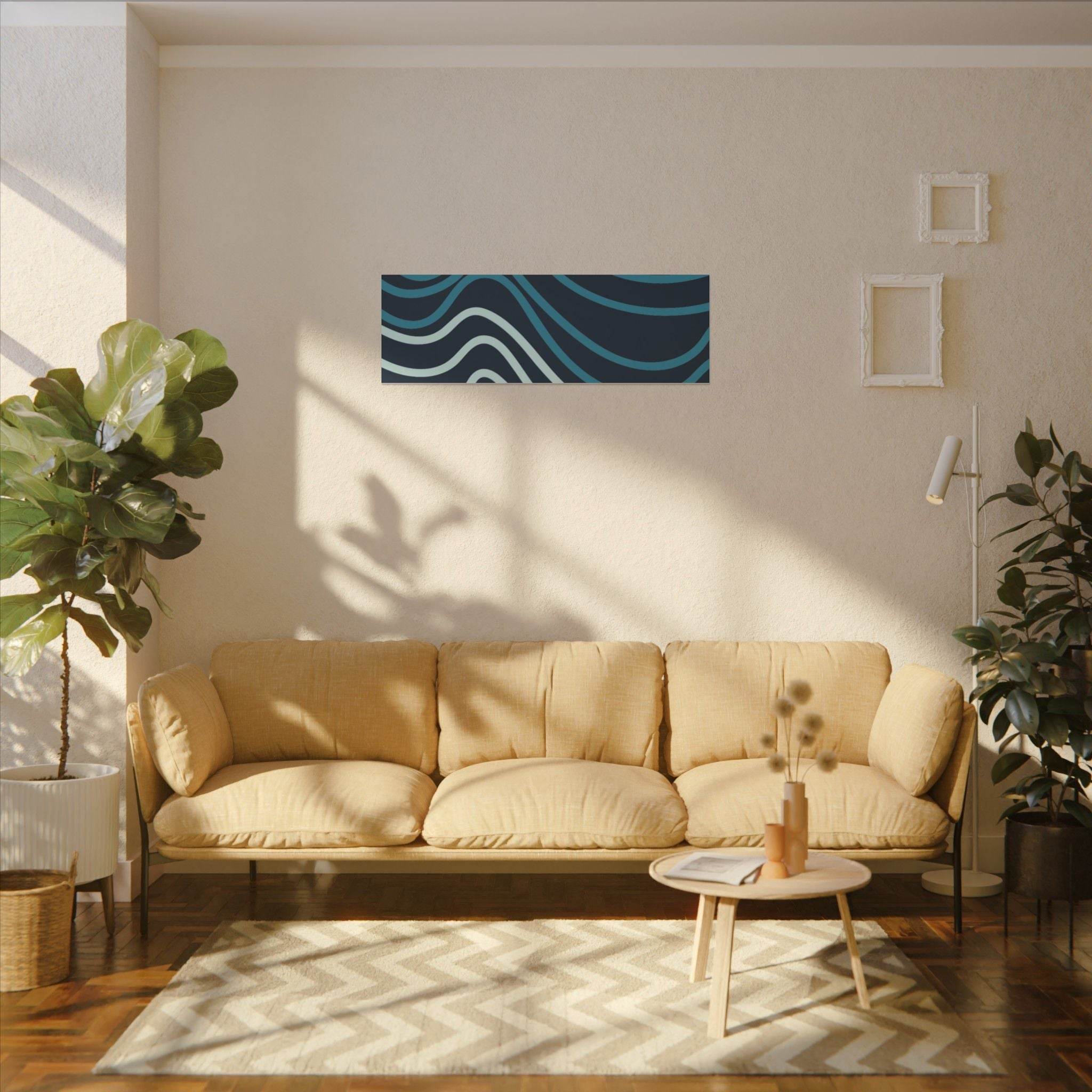 Wiggle Waves Matte Canvas Stretched Multi-Size - Esmeralda Ecostore