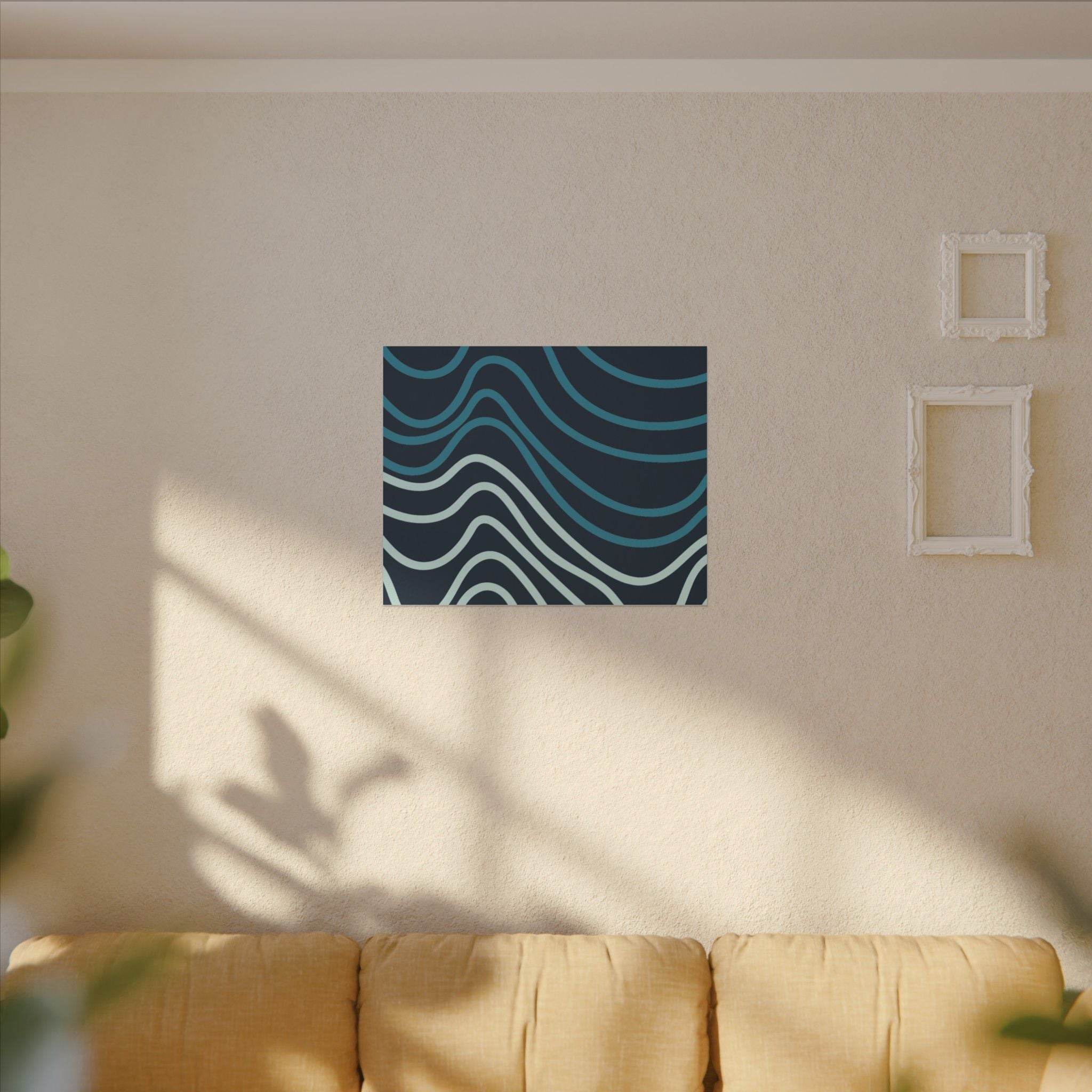 Wiggle Waves Matte Canvas Stretched Multi-Size - Esmeralda Ecostore