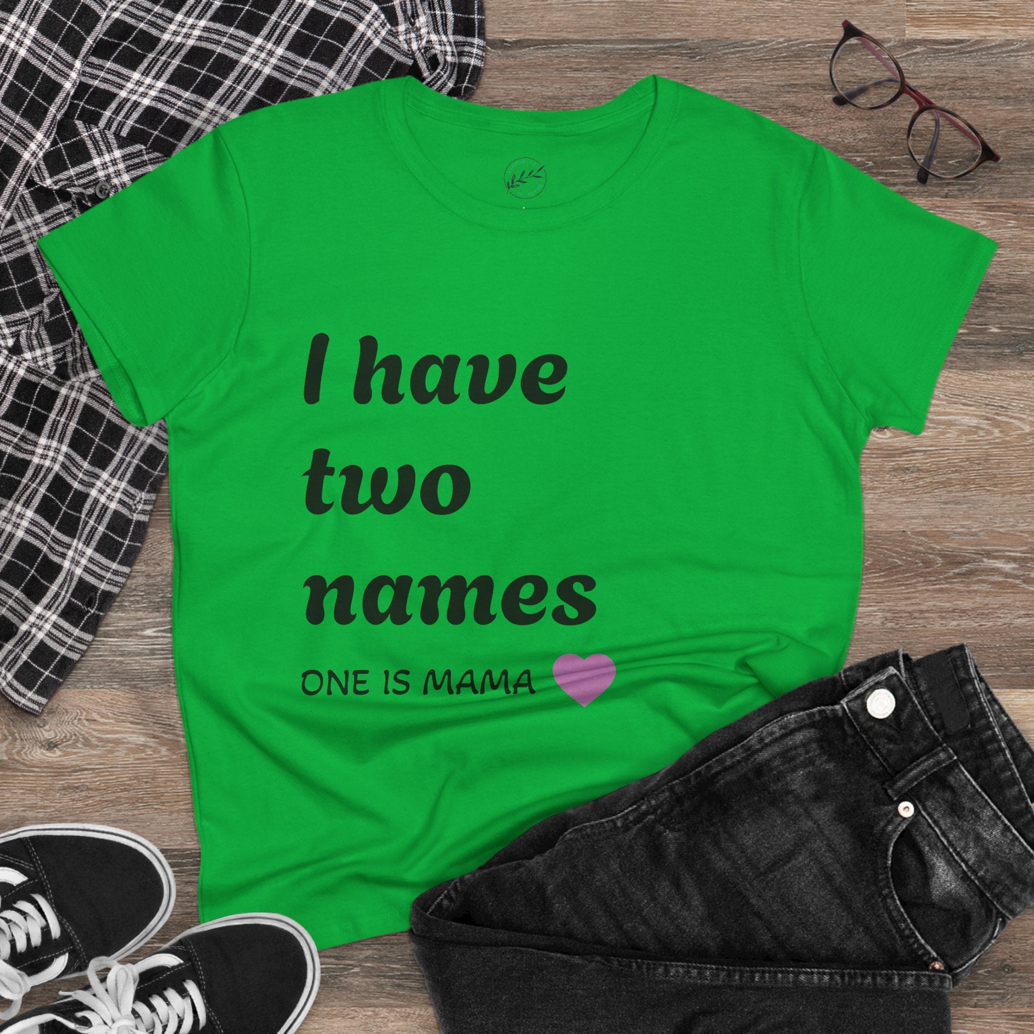 Mama's Names Eco-Friendly Women's Midweight Cotton Tee