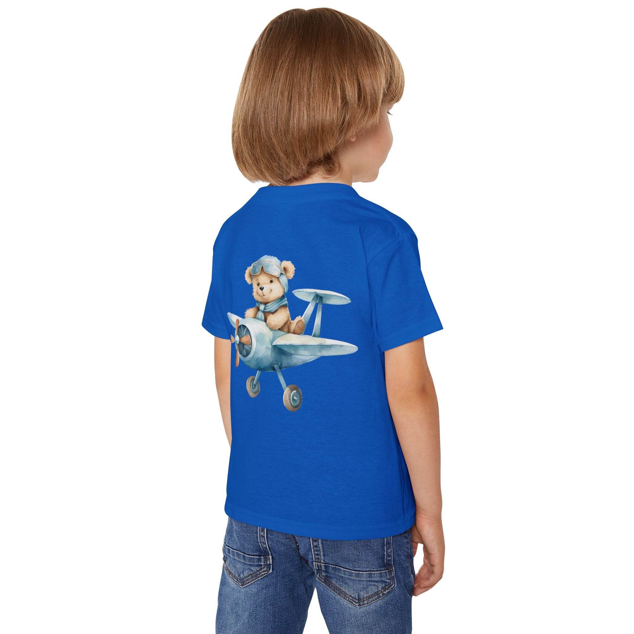 Aviator Bear Heavy Cotton™ Toddler T-shirt - Esmeralda Ecostore