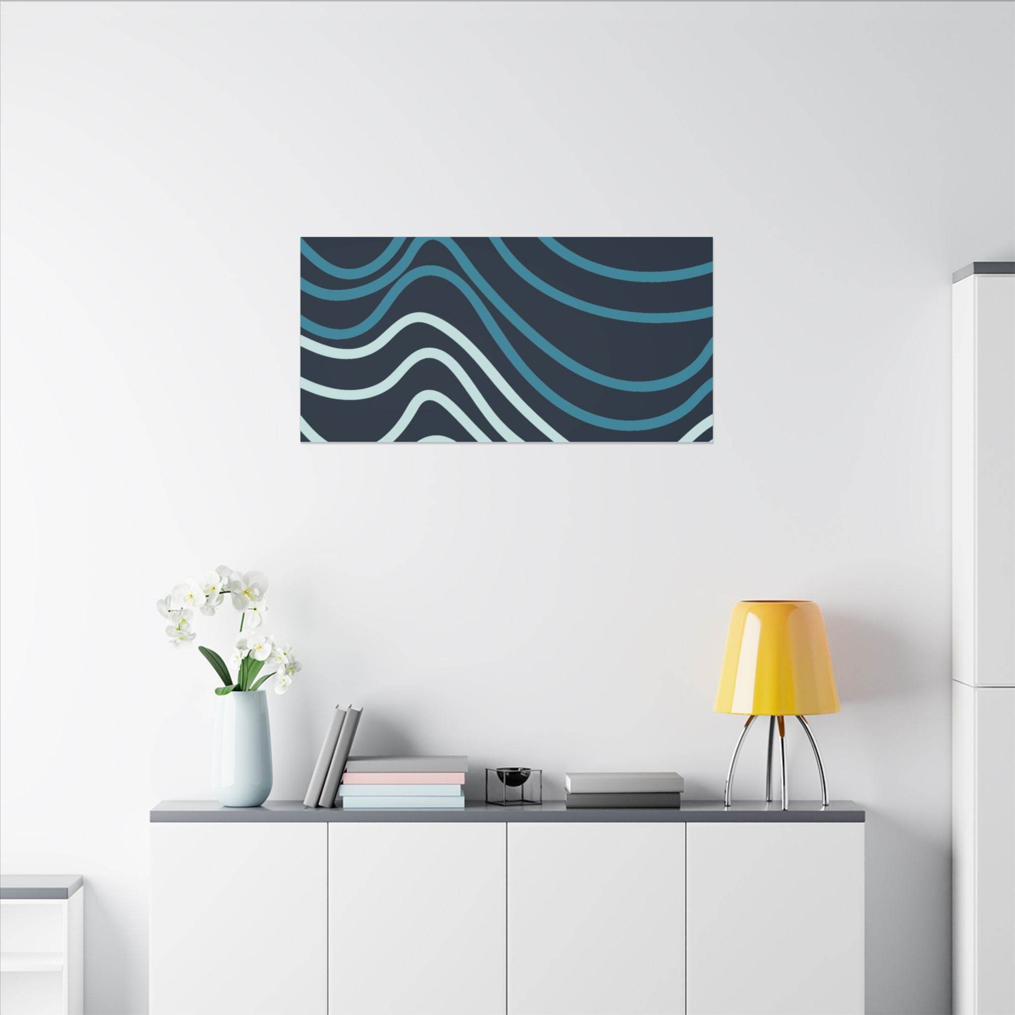 Wiggle Waves Matte Canvas Stretched Multi-Size - Esmeralda Ecostore