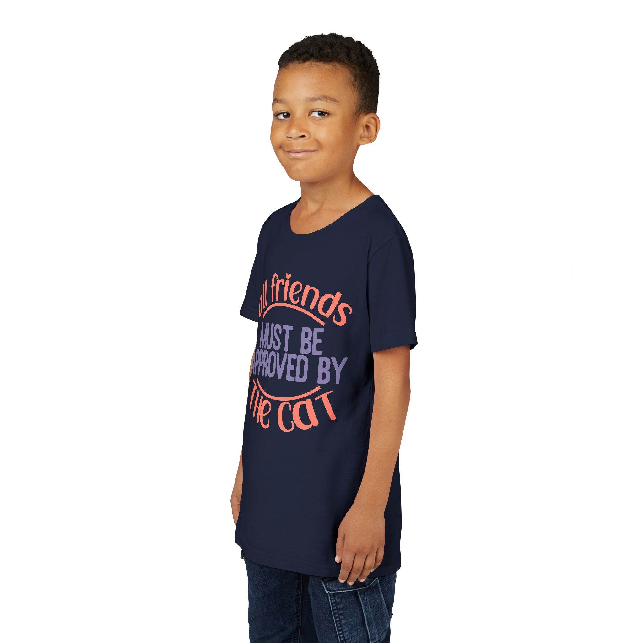 All Friends must be Approved by the Cat Youth Short Sleeve Tee - Esmeralda Ecostore
