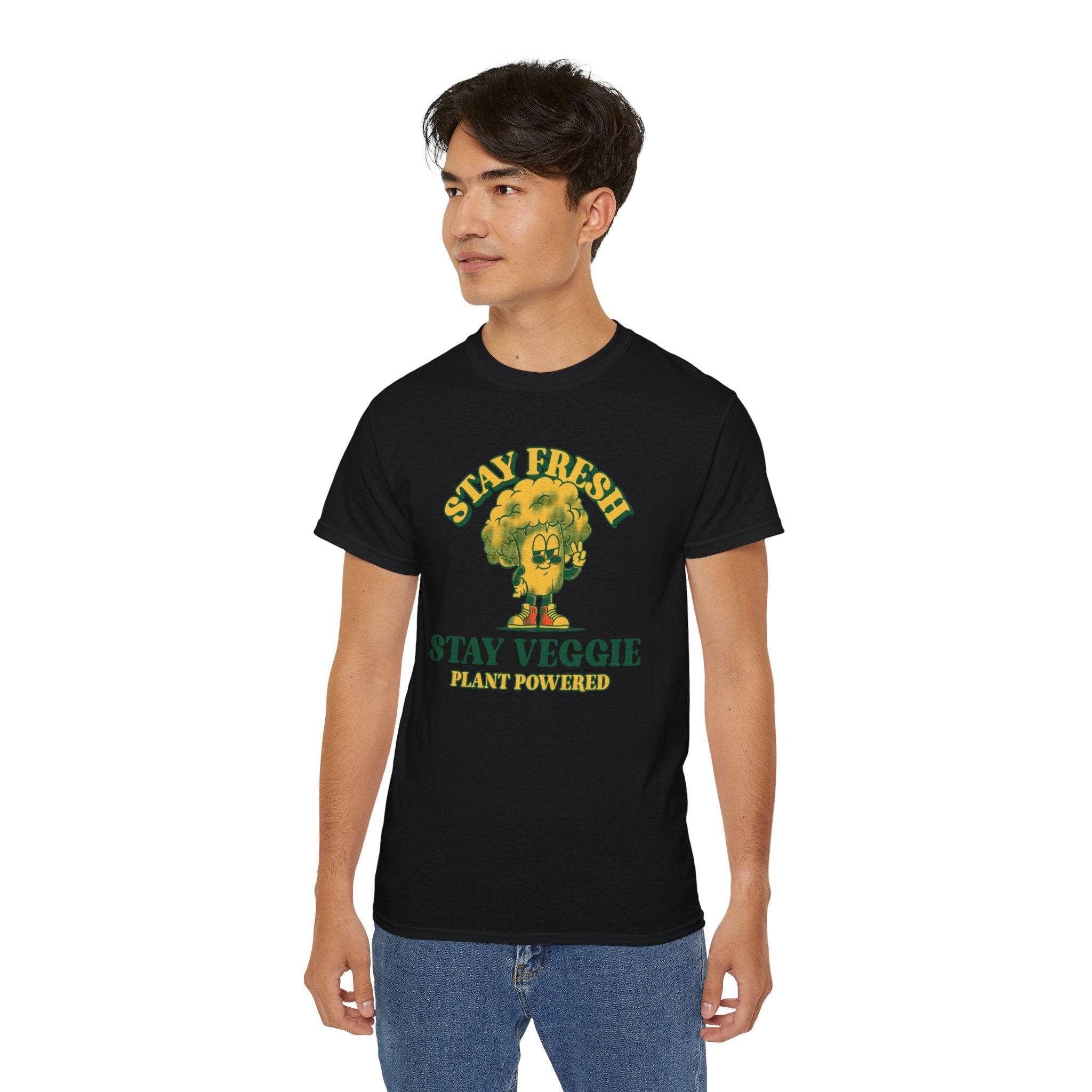 Stay Veggie Unisex Ultra Cotton Tee - Esmeralda Ecostore