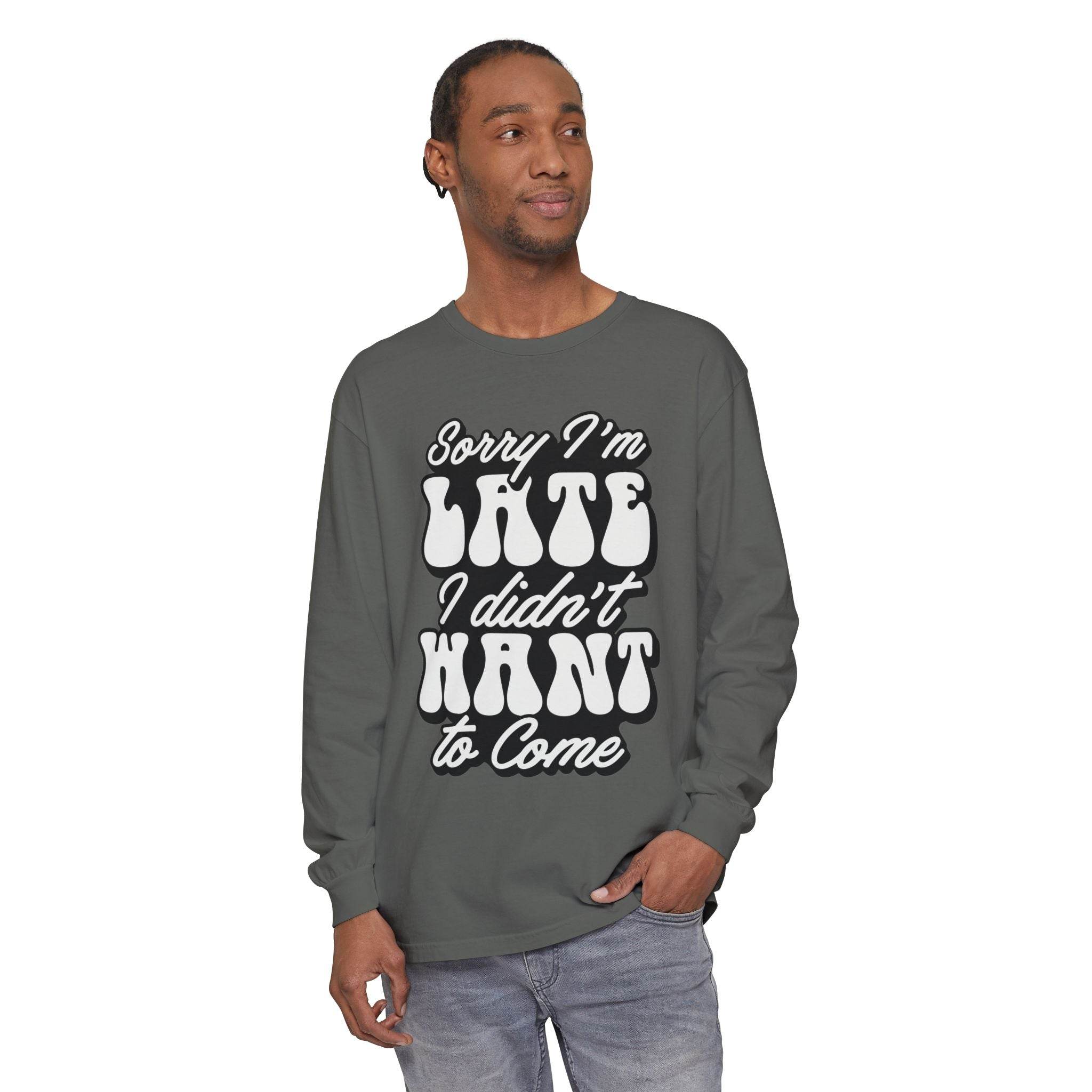 Sarcastic Unisex Garment-Dyed Long Sleeve T-Shirt - Esmeralda Ecostore