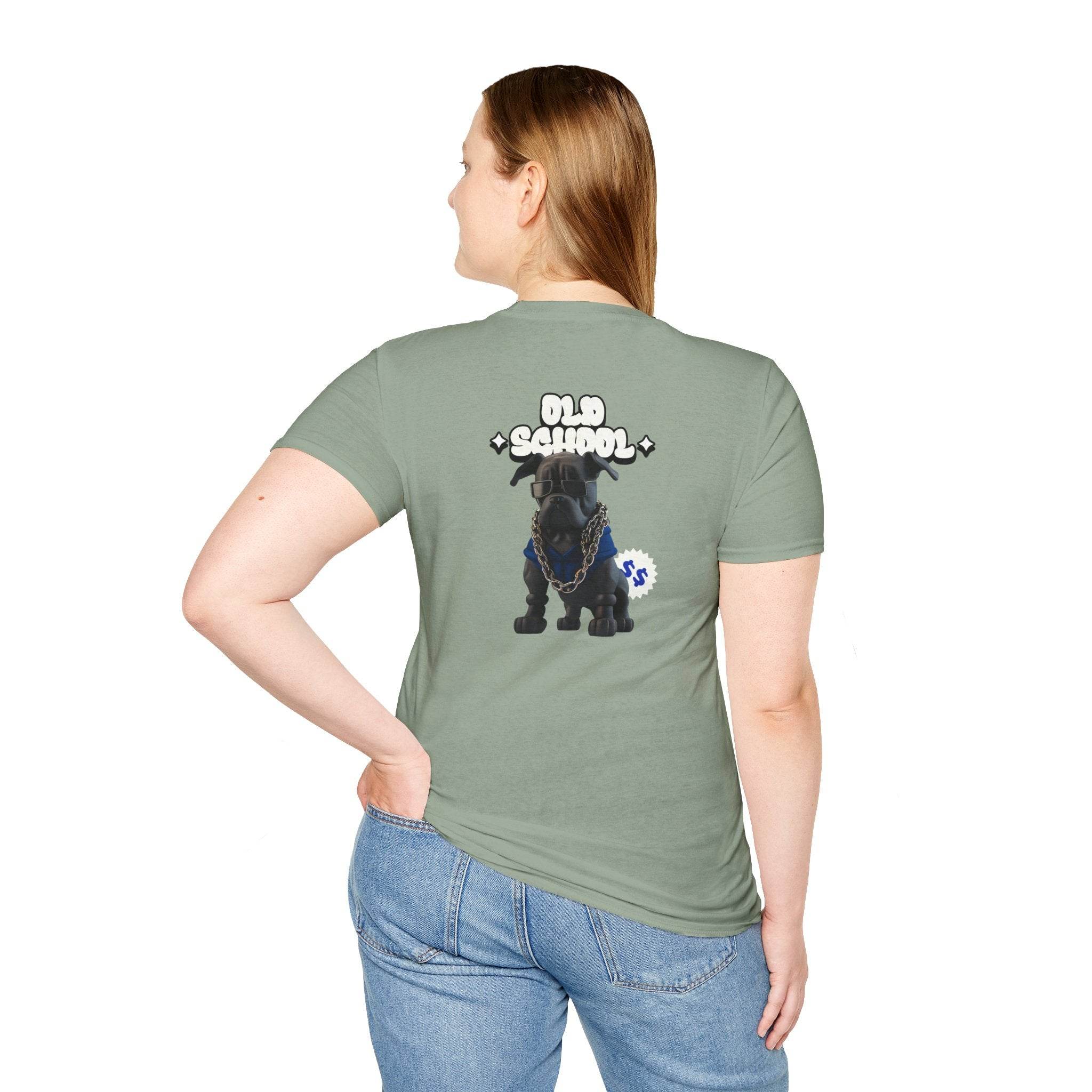 Old School Dog Unisex Softstyle T-Shirt - Esmeralda Ecostore