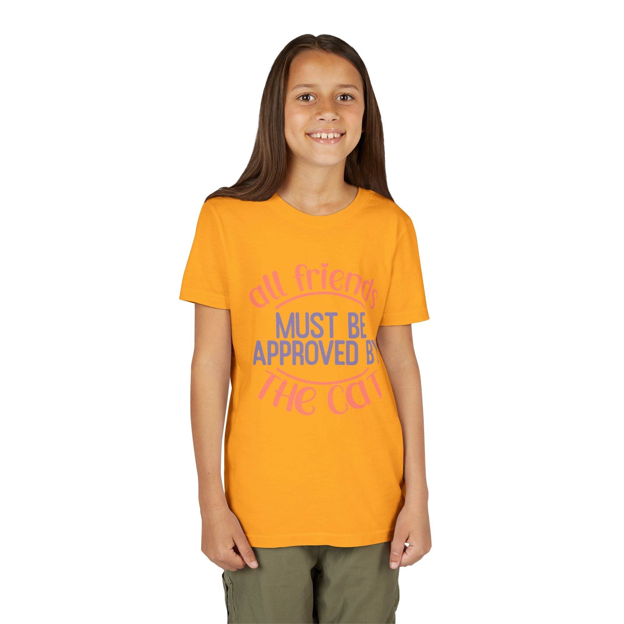 All Friends must be Approved by the Cat Youth Short Sleeve Tee - Esmeralda Ecostore