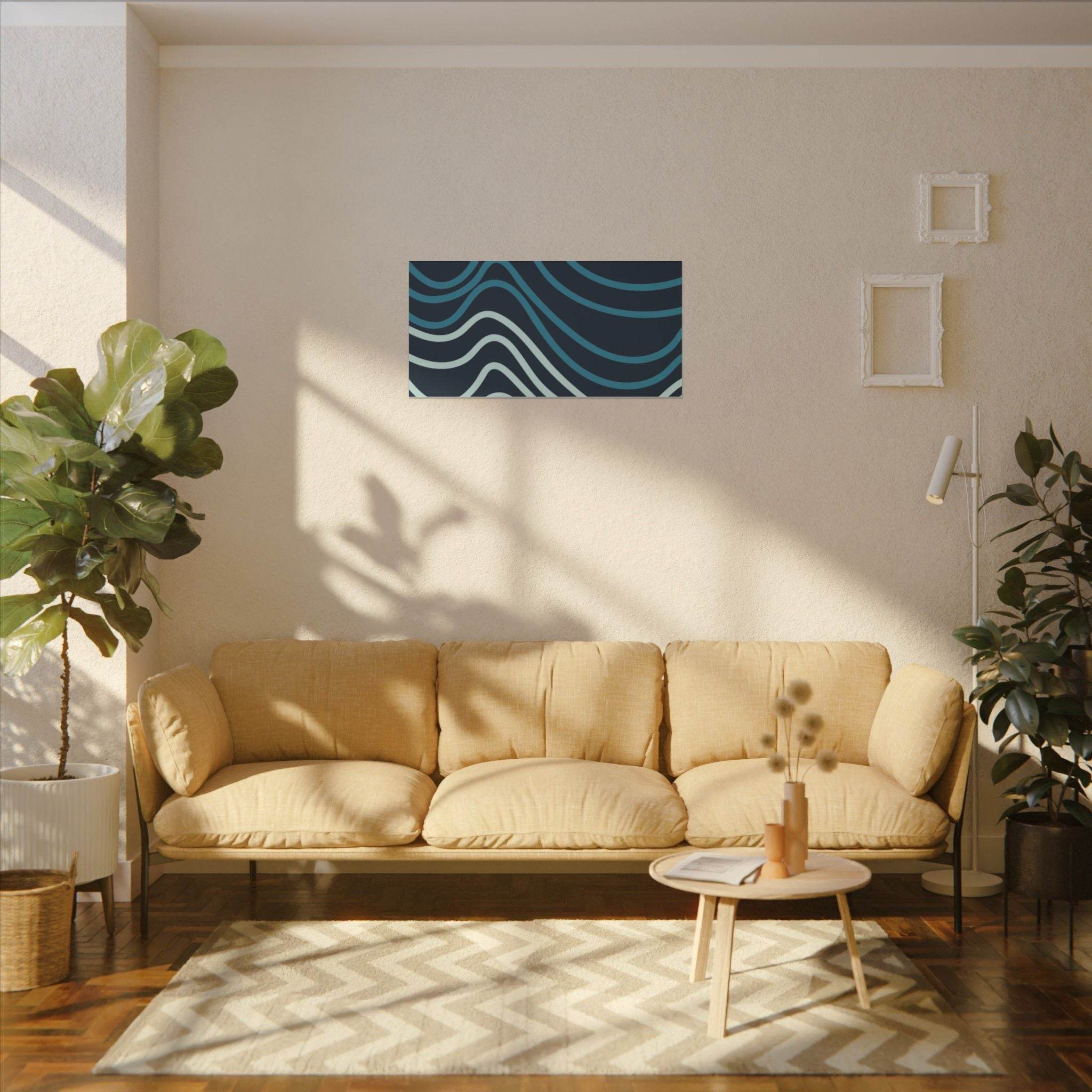 Wiggle Waves Matte Canvas Stretched Multi-Size - Esmeralda Ecostore