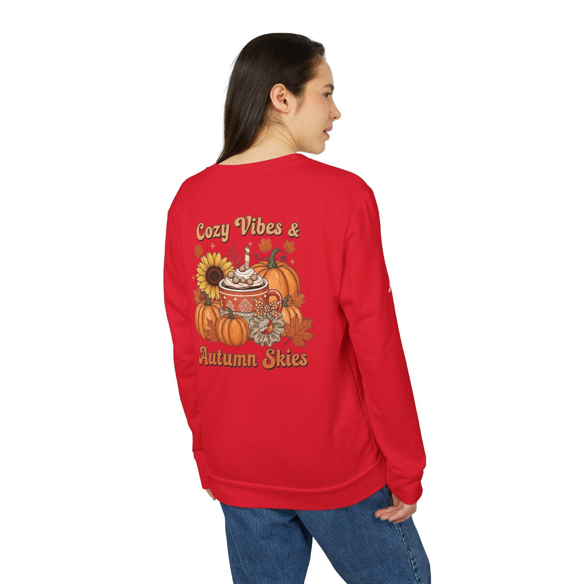 Cozy Autumn Adidas Unisex Fleece Crewneck Sweatshirt
