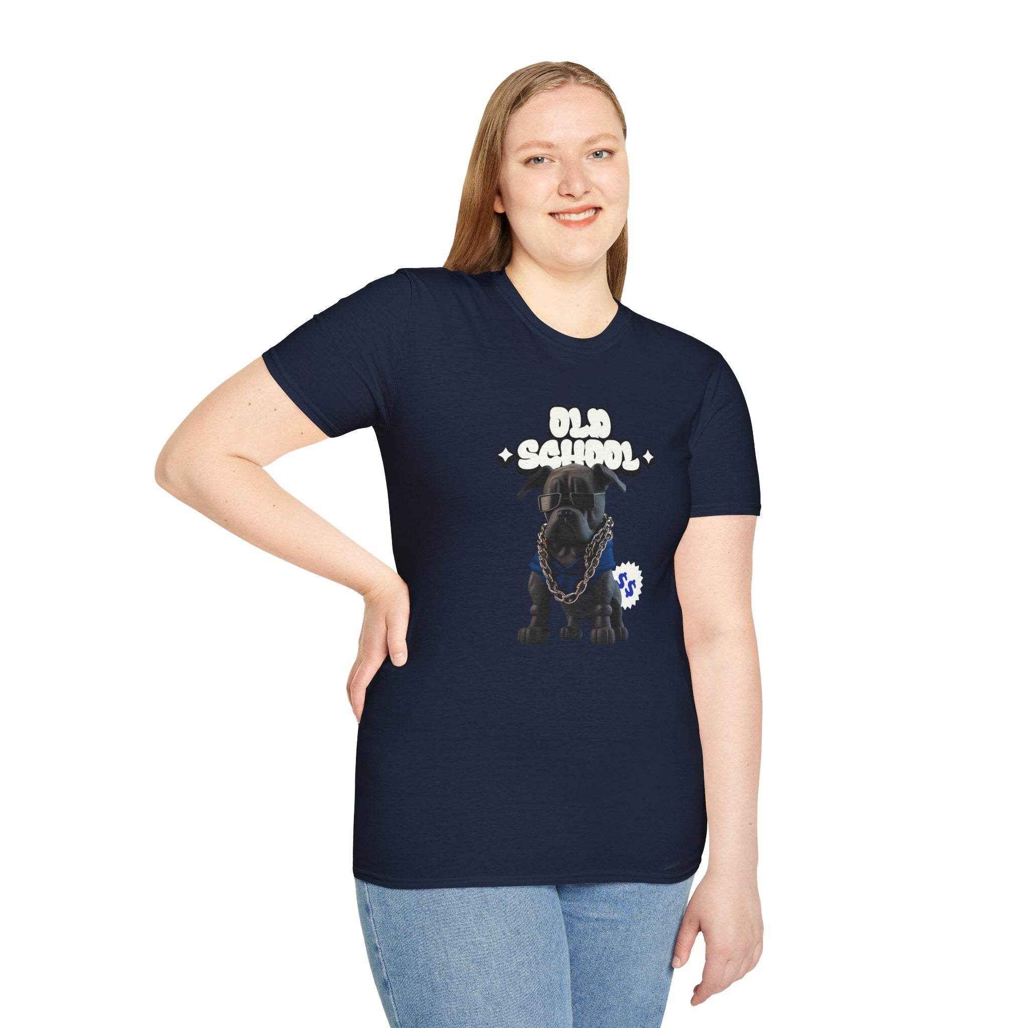 Old School Dog Unisex Softstyle T-Shirt - Esmeralda Ecostore
