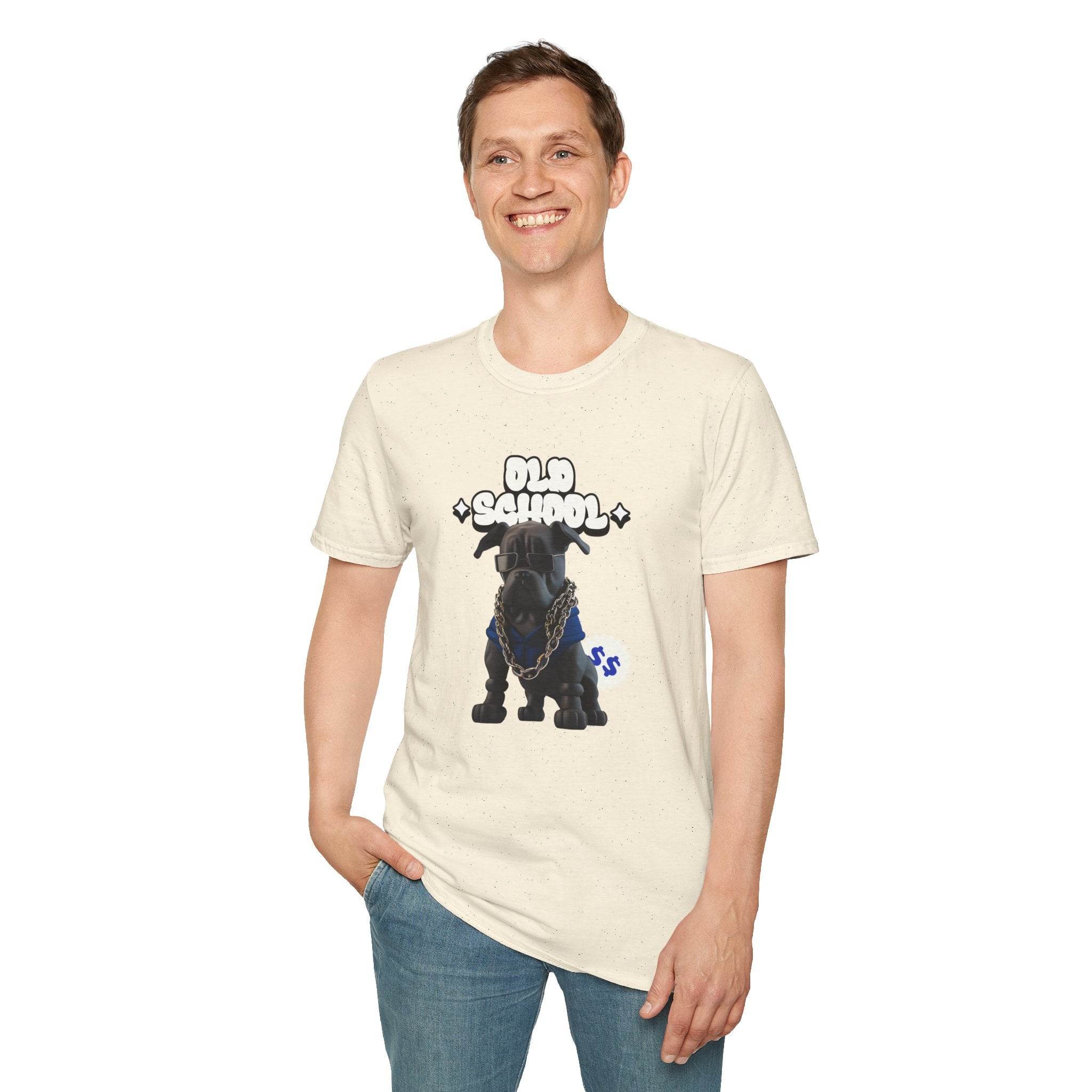 Old School Dog Unisex Softstyle T-Shirt - Esmeralda Ecostore