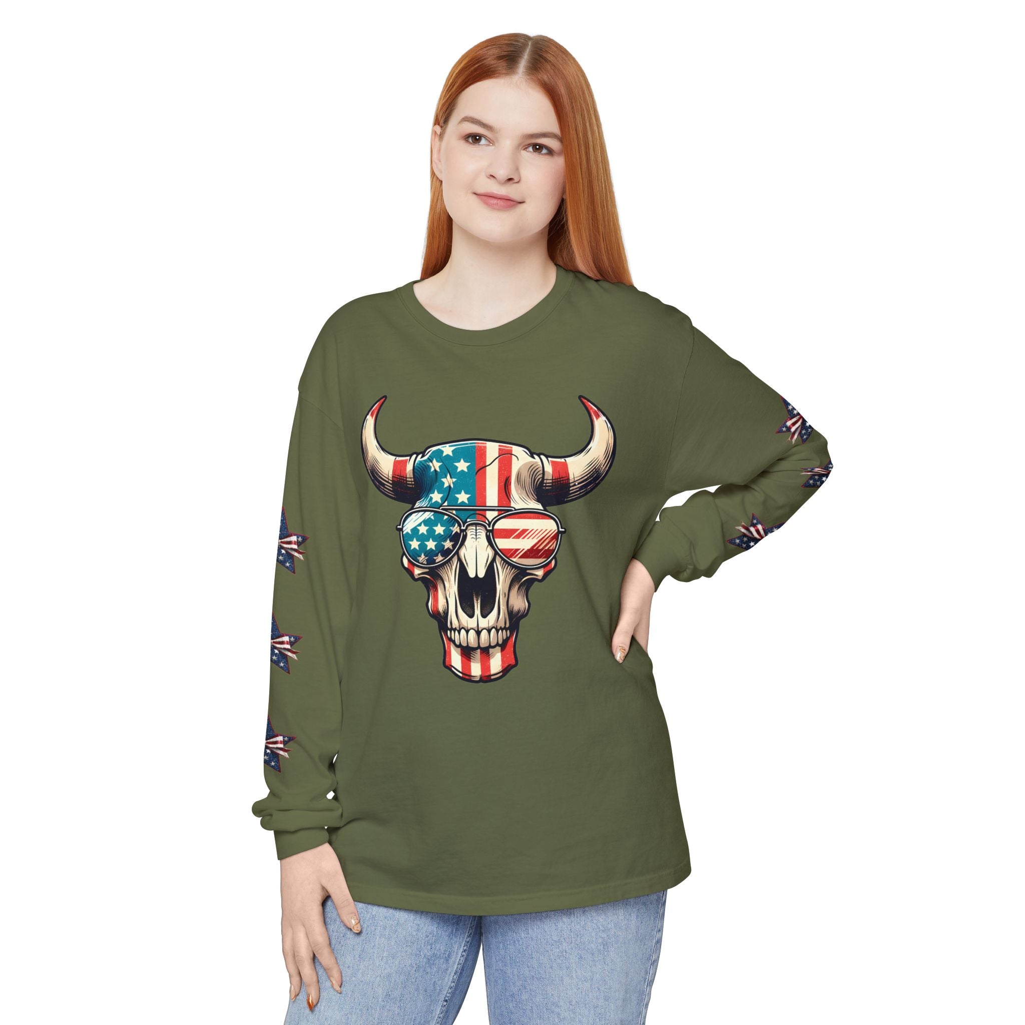 Liberty Horns Unisex Garment-Dyed Long Sleeve T-Shirt