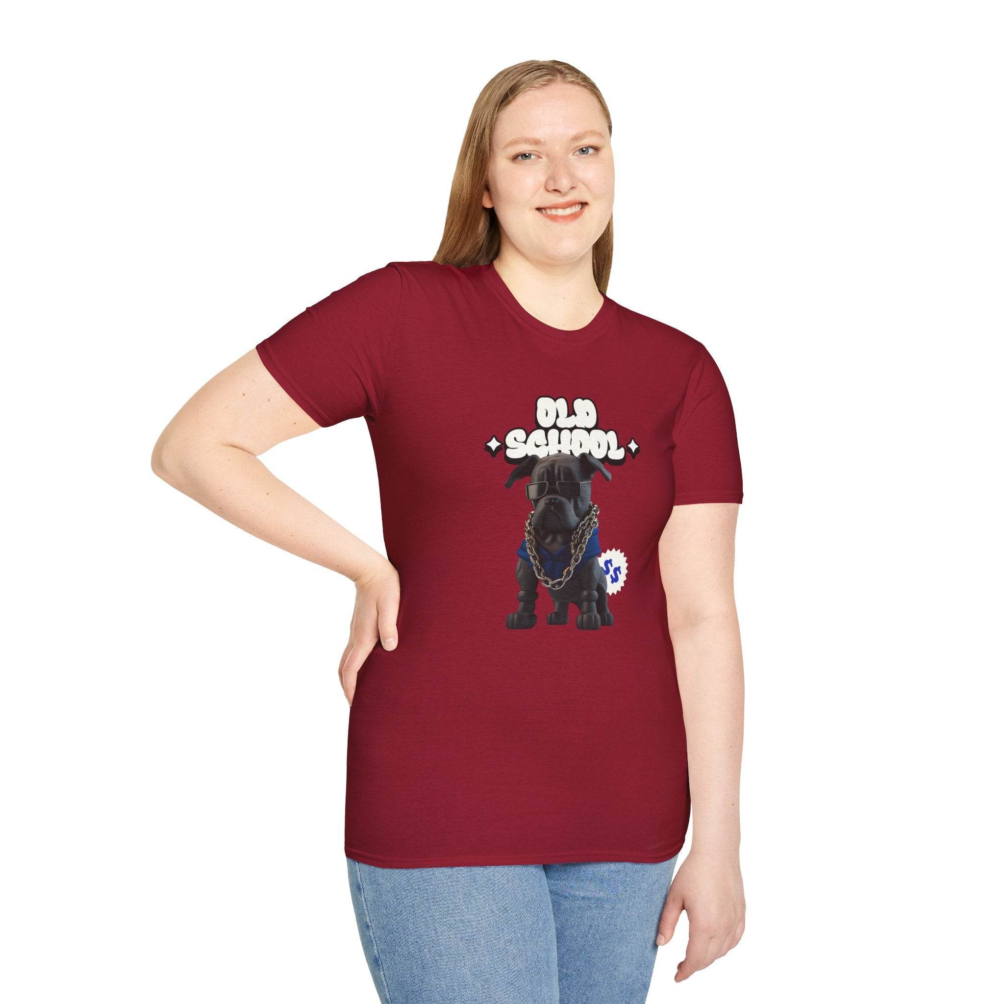 Old School Dog Unisex Softstyle T-Shirt - Esmeralda Ecostore