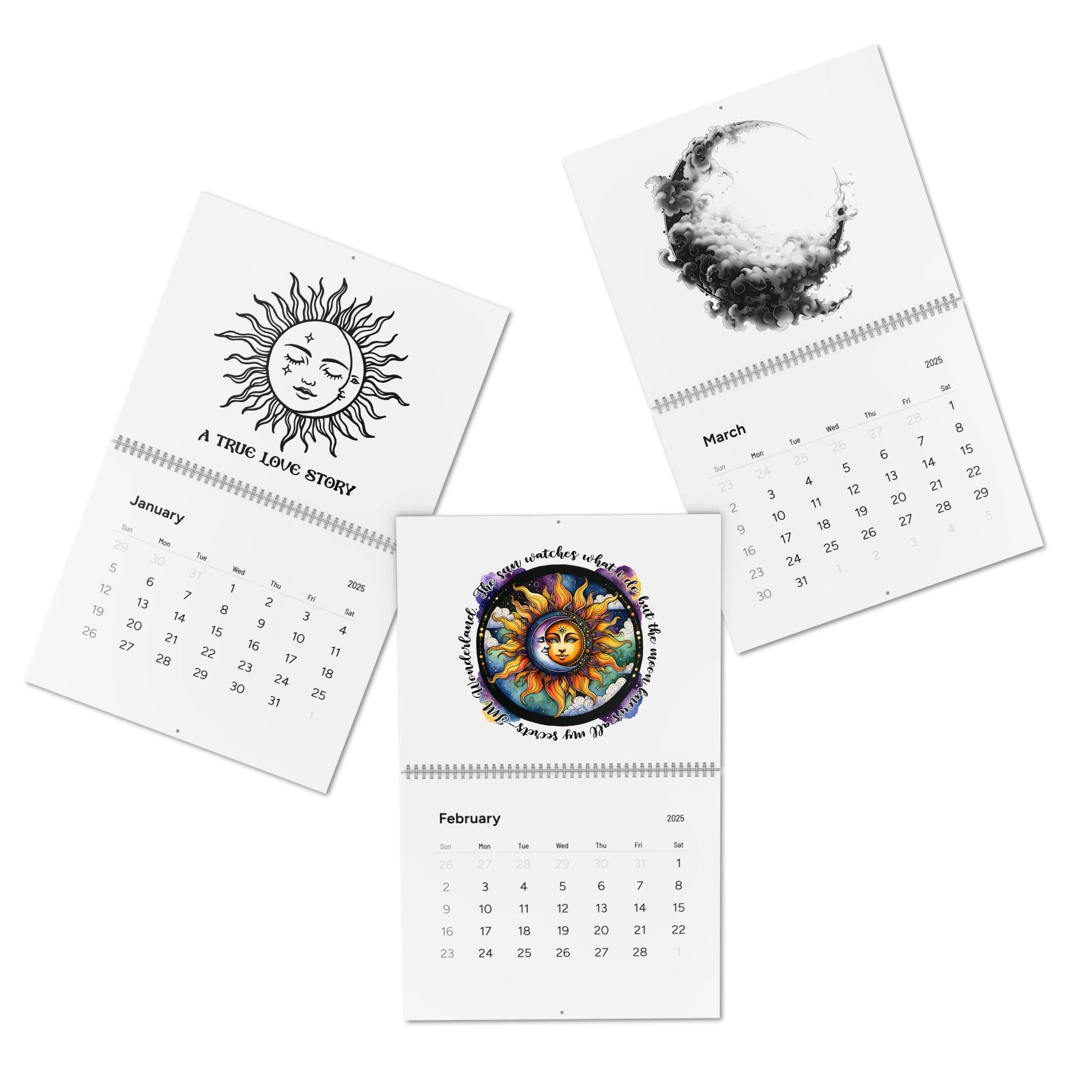 Cosmic Rhythms Standard Wall Calendar 2025 - Stationery Accessories - Esmeralda Ecostore
