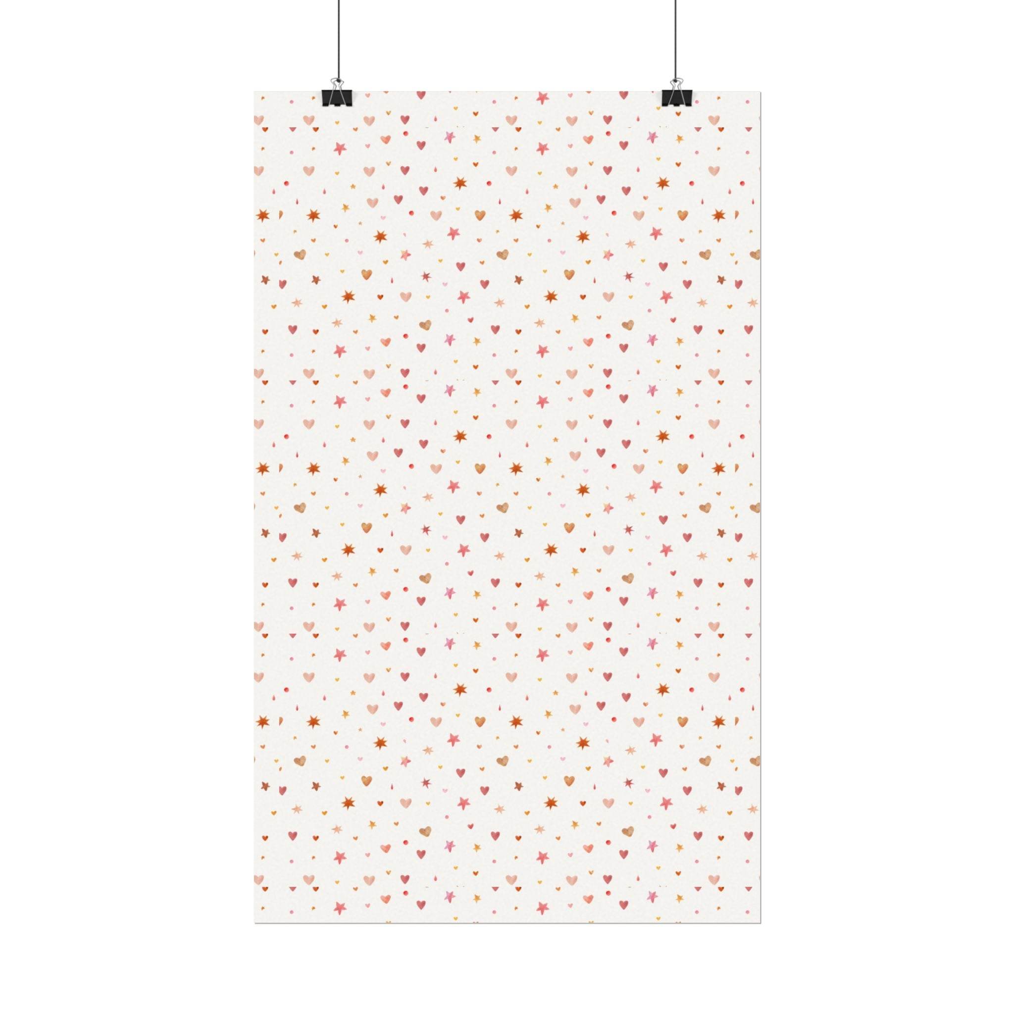 Heart Sparkle Textured Watercolor Matte Posters - Posters - Esmeralda Ecostore
