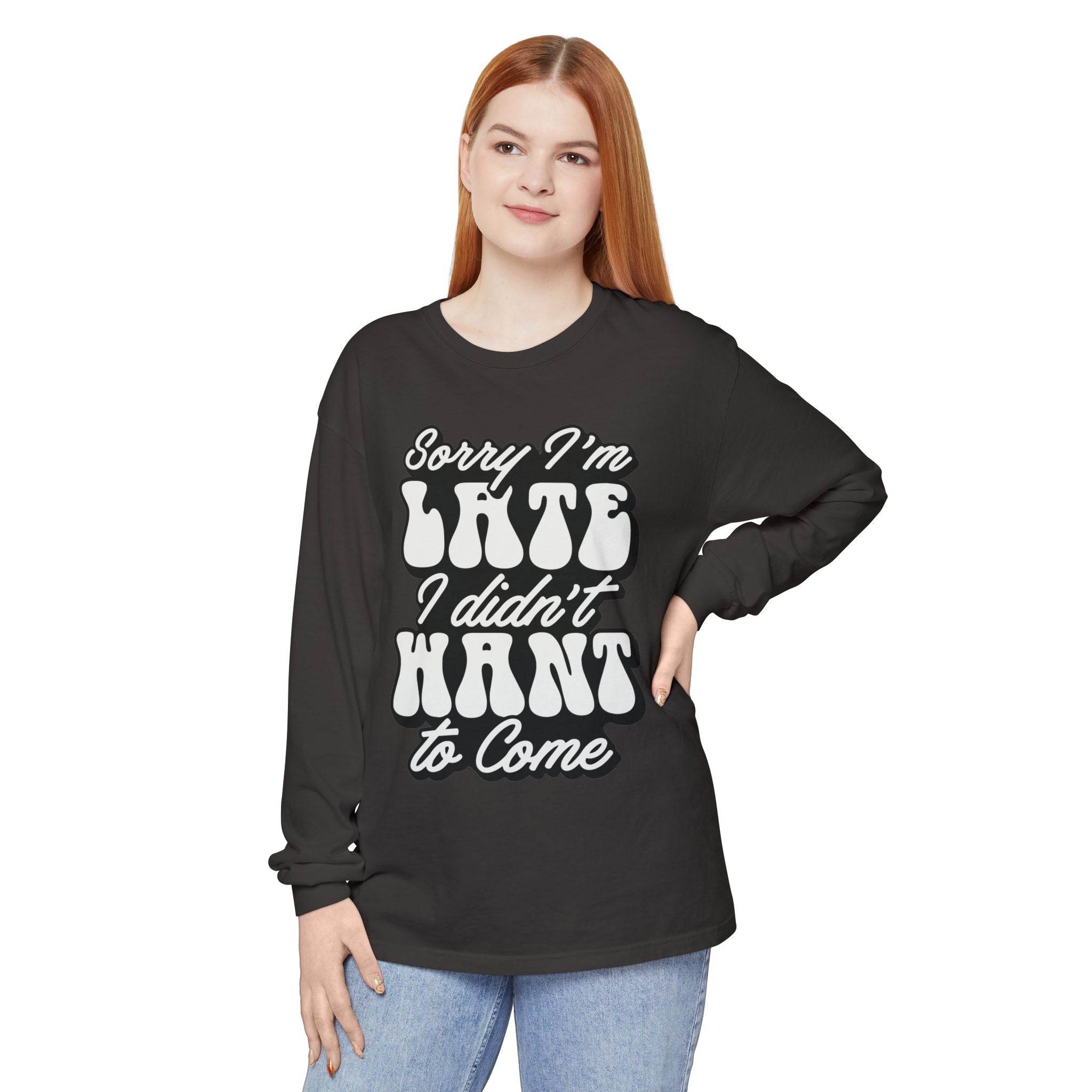 Sarcastic Unisex Garment-Dyed Long Sleeve T-Shirt - Esmeralda Ecostore