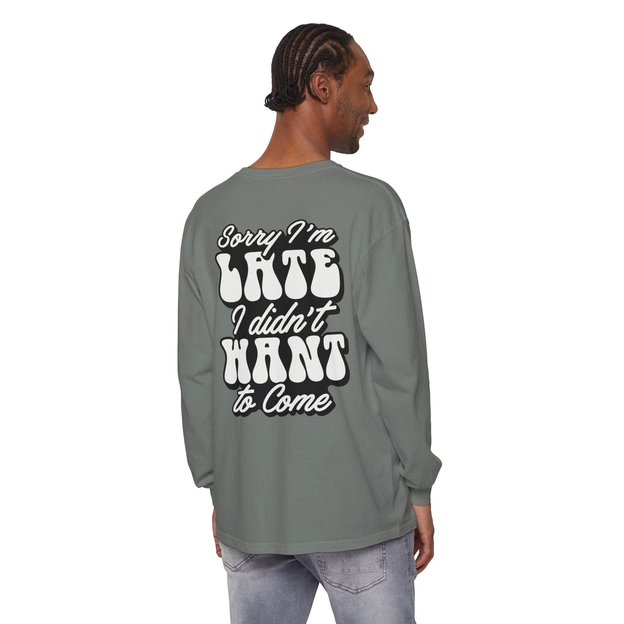 Sarcastic Unisex Garment-Dyed Long Sleeve T-Shirt - Esmeralda Ecostore