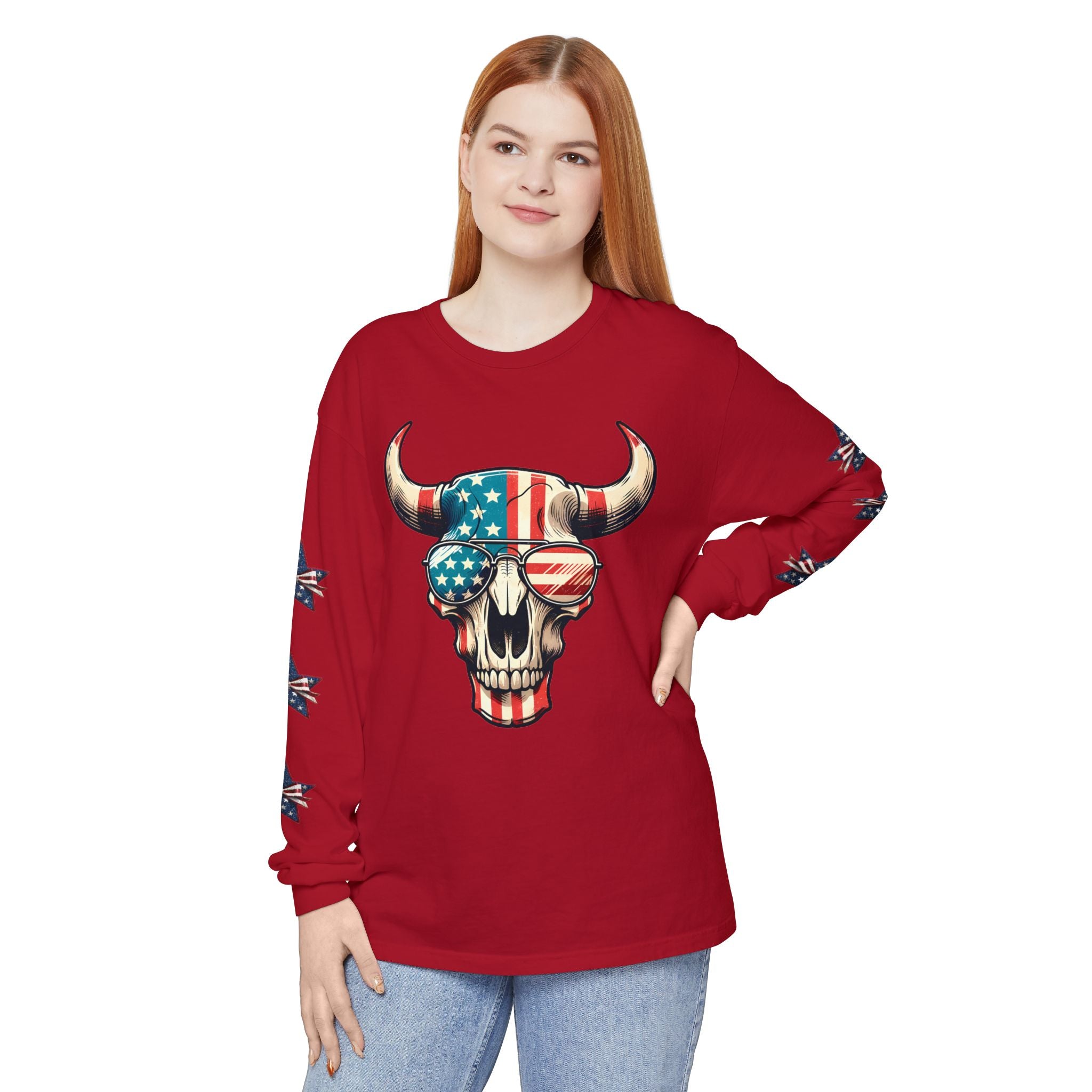 Liberty Horns Unisex Garment-Dyed Long Sleeve T-Shirt