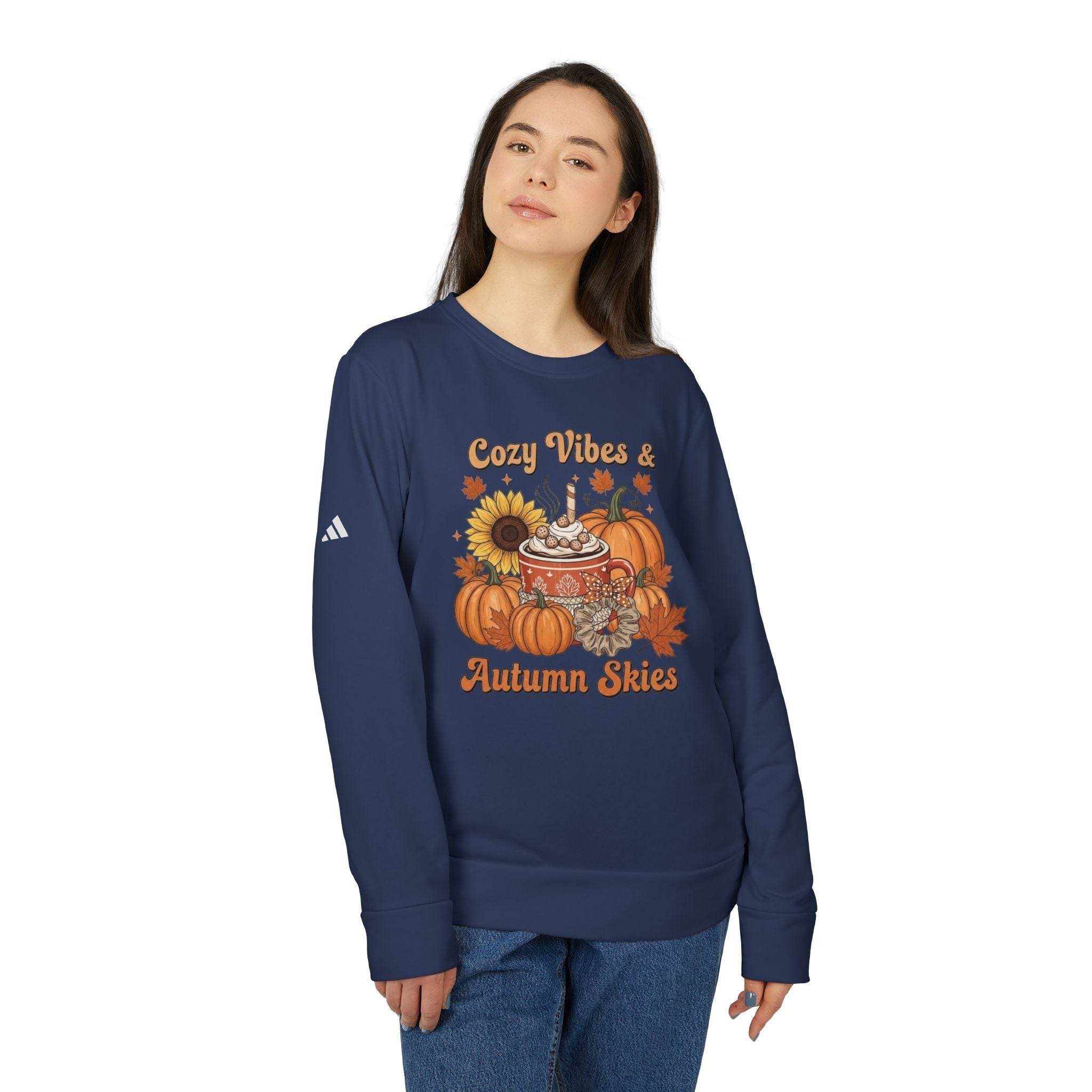 Cozy Autumn Adidas Unisex Fleece Crewneck Sweatshirt