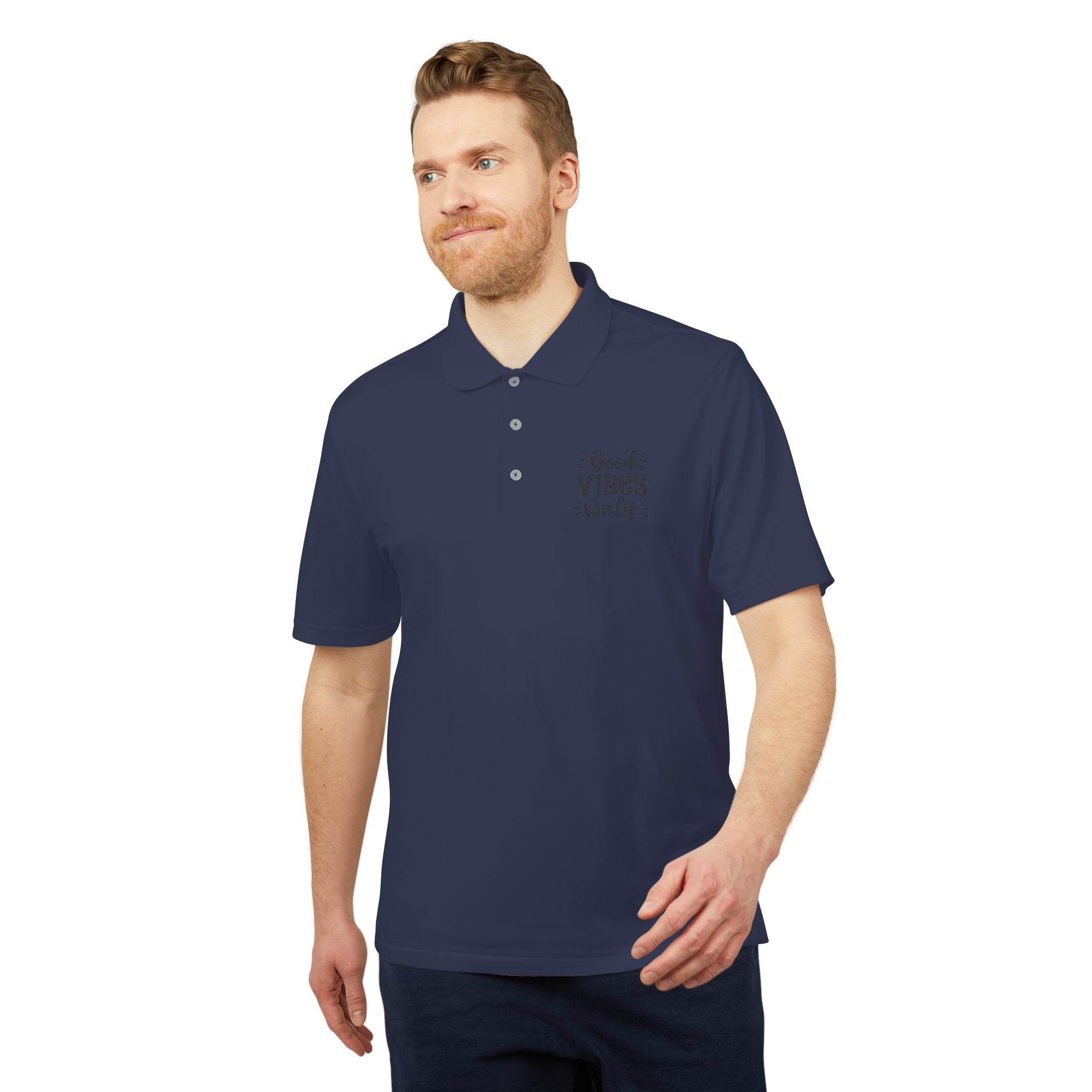 Good Vibes Only Adidas Unisex Performance Polo - Esmeralda Ecostore