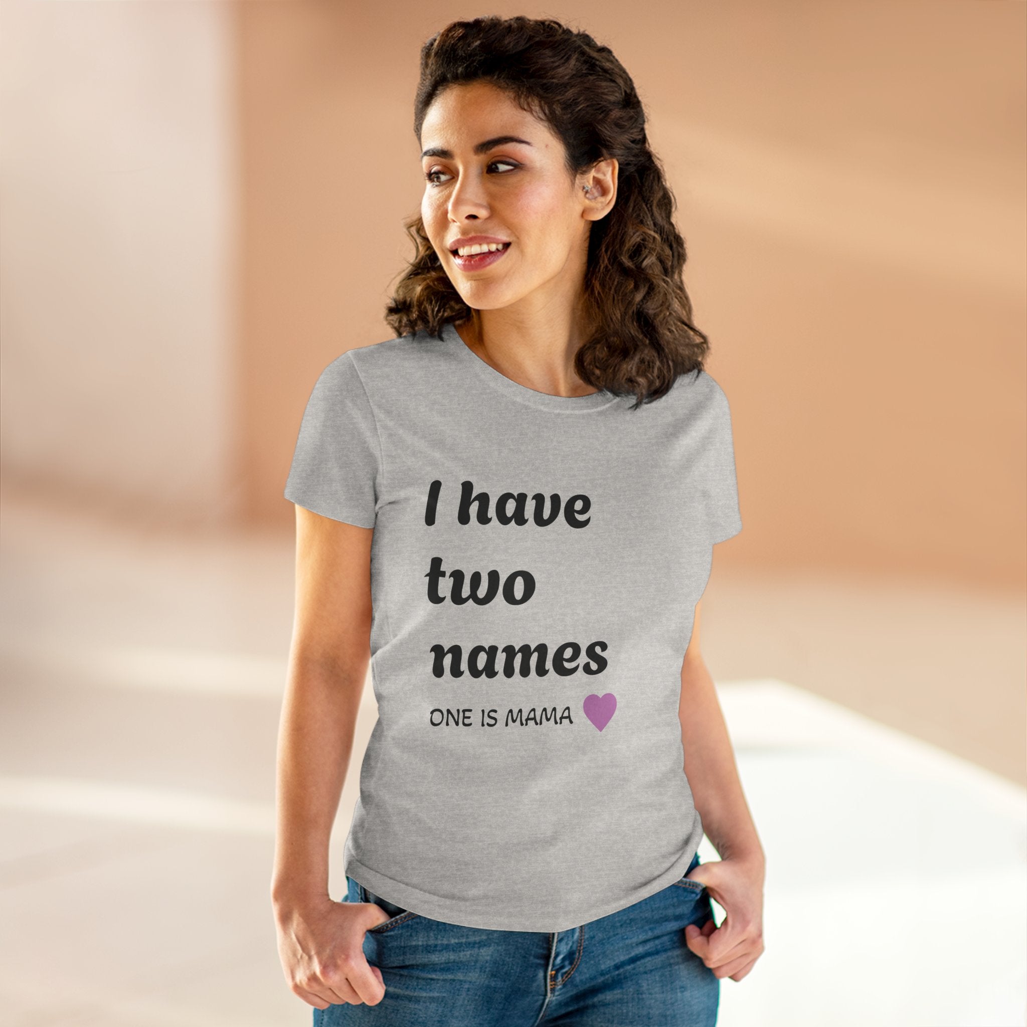 Mama's Names Eco-Friendly Women's Midweight Cotton Tee
