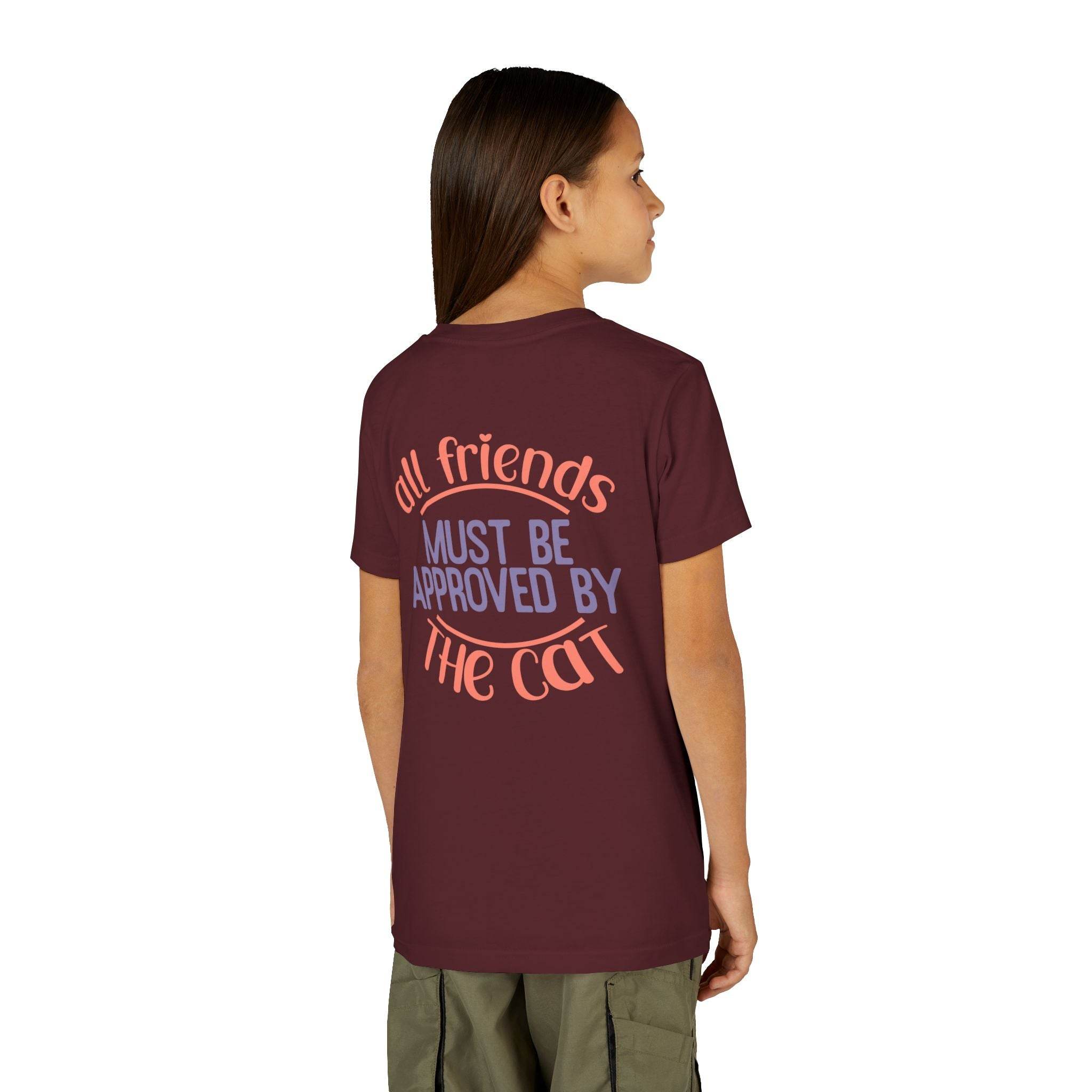 All Friends must be Approved by the Cat Youth Short Sleeve Tee - Esmeralda Ecostore