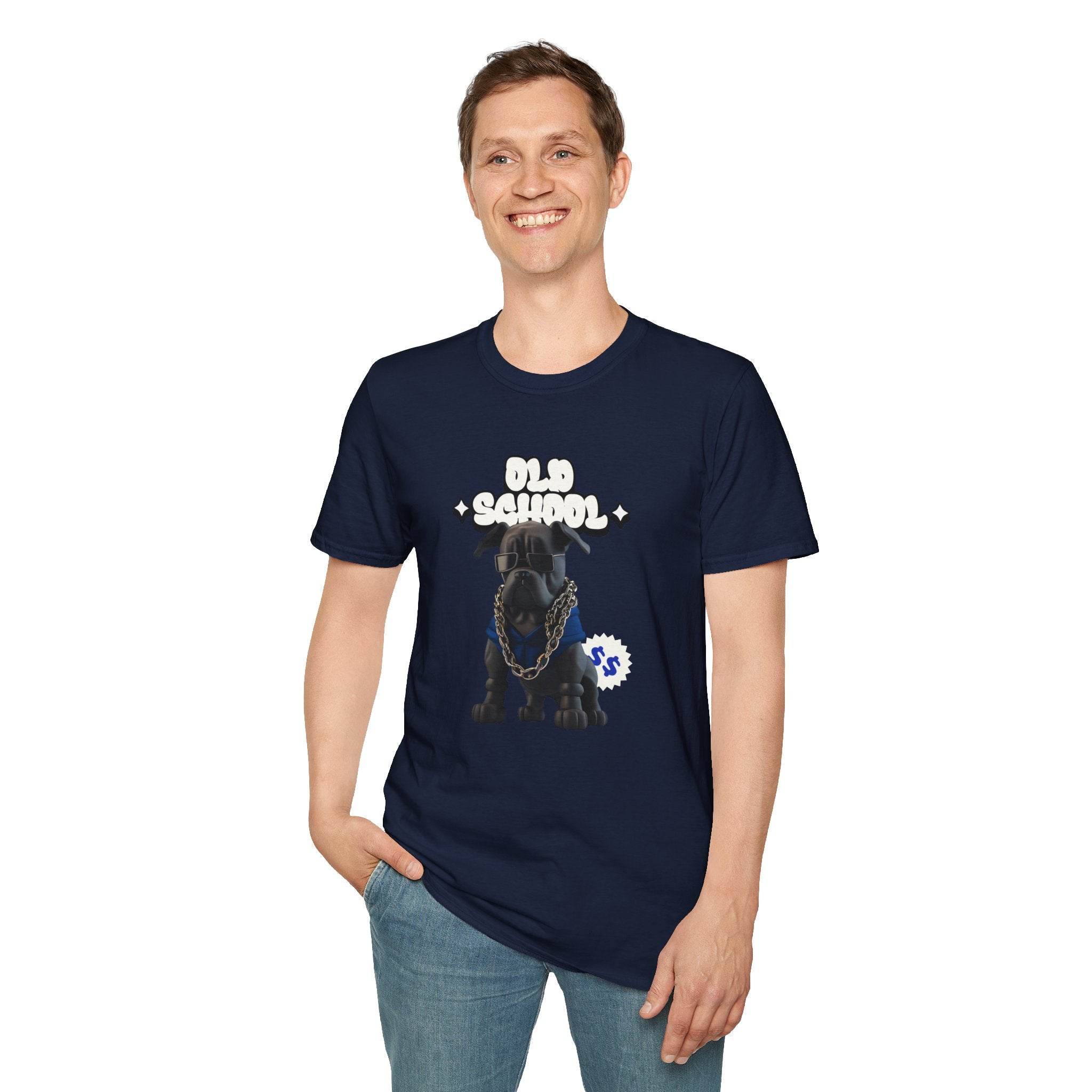 Old School Dog Unisex Softstyle T-Shirt - Esmeralda Ecostore