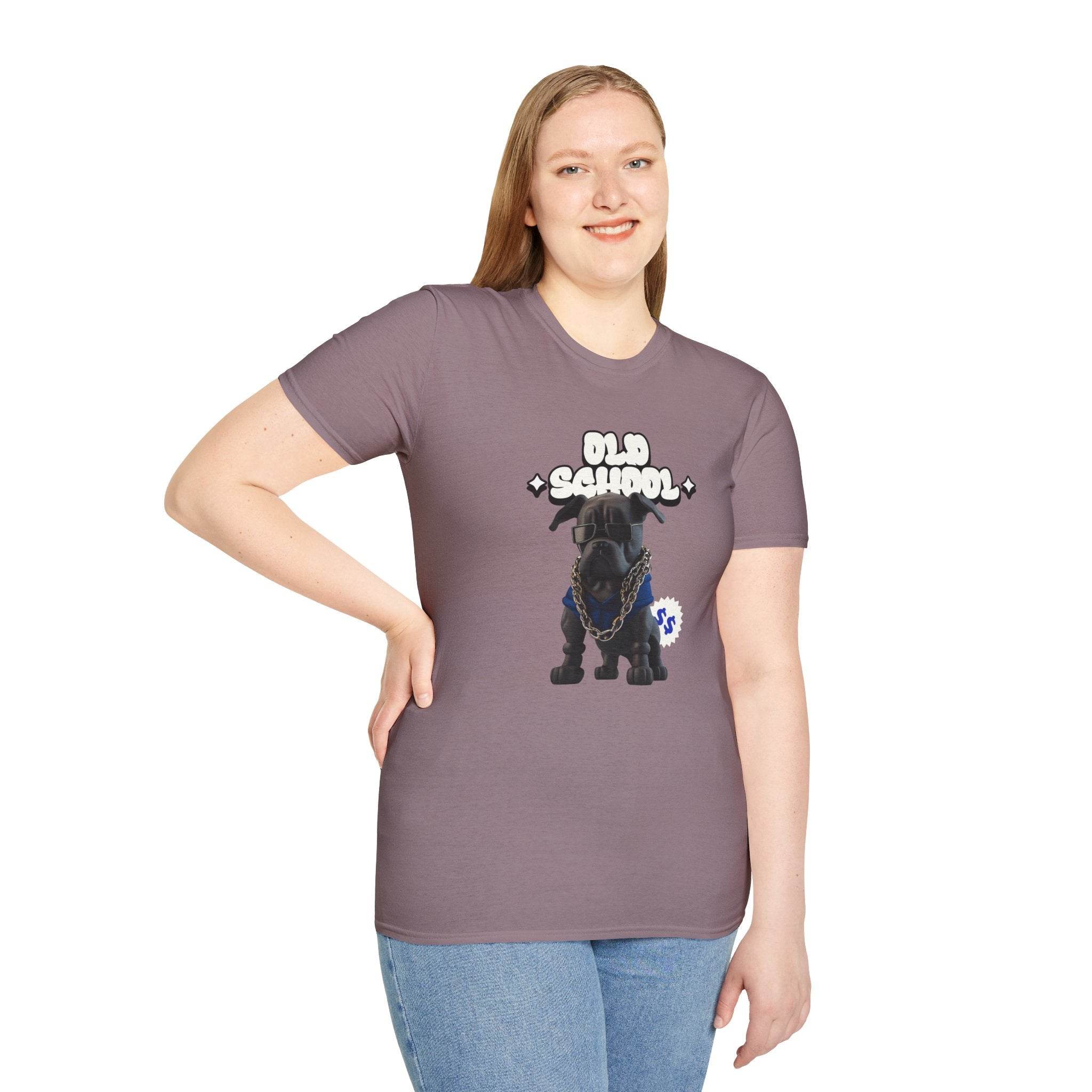 Old School Dog Unisex Softstyle T-Shirt - Esmeralda Ecostore