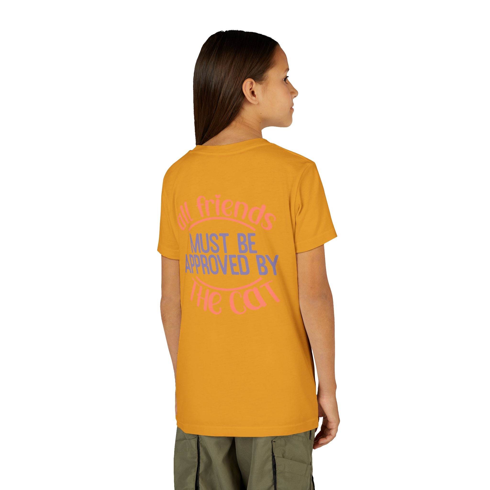 All Friends must be Approved by the Cat Youth Short Sleeve Tee - Esmeralda Ecostore