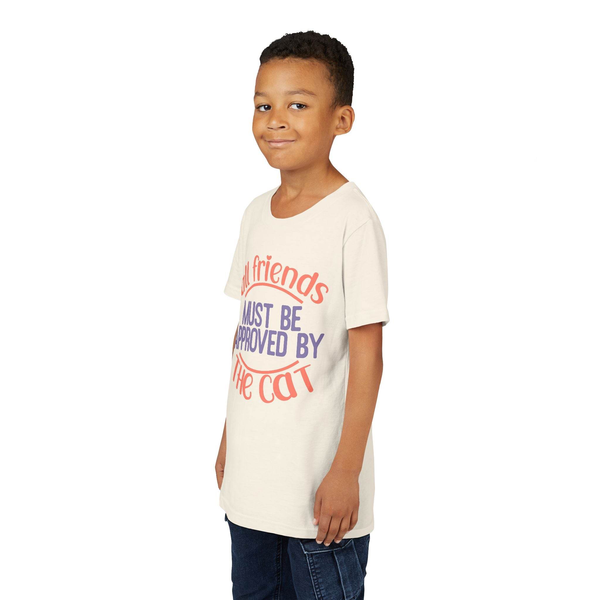 All Friends must be Approved by the Cat Youth Short Sleeve Tee - Esmeralda Ecostore