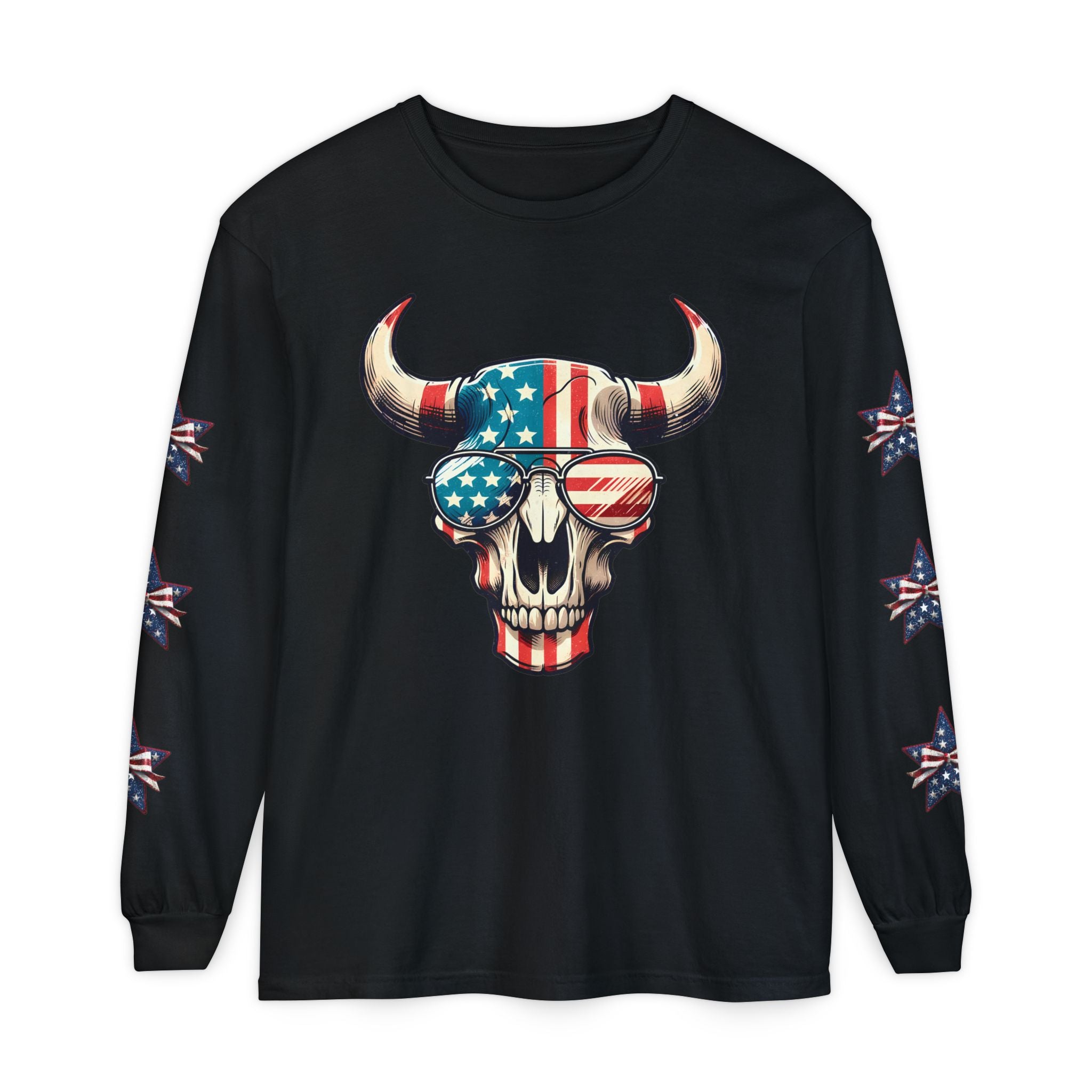 Liberty Horns Unisex Garment-Dyed Long Sleeve T-Shirt