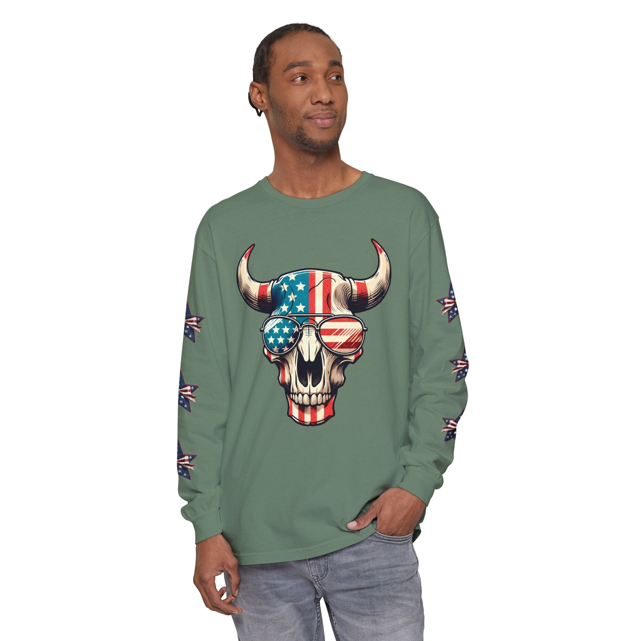 Liberty Horns Unisex Garment-Dyed Long Sleeve T-Shirt