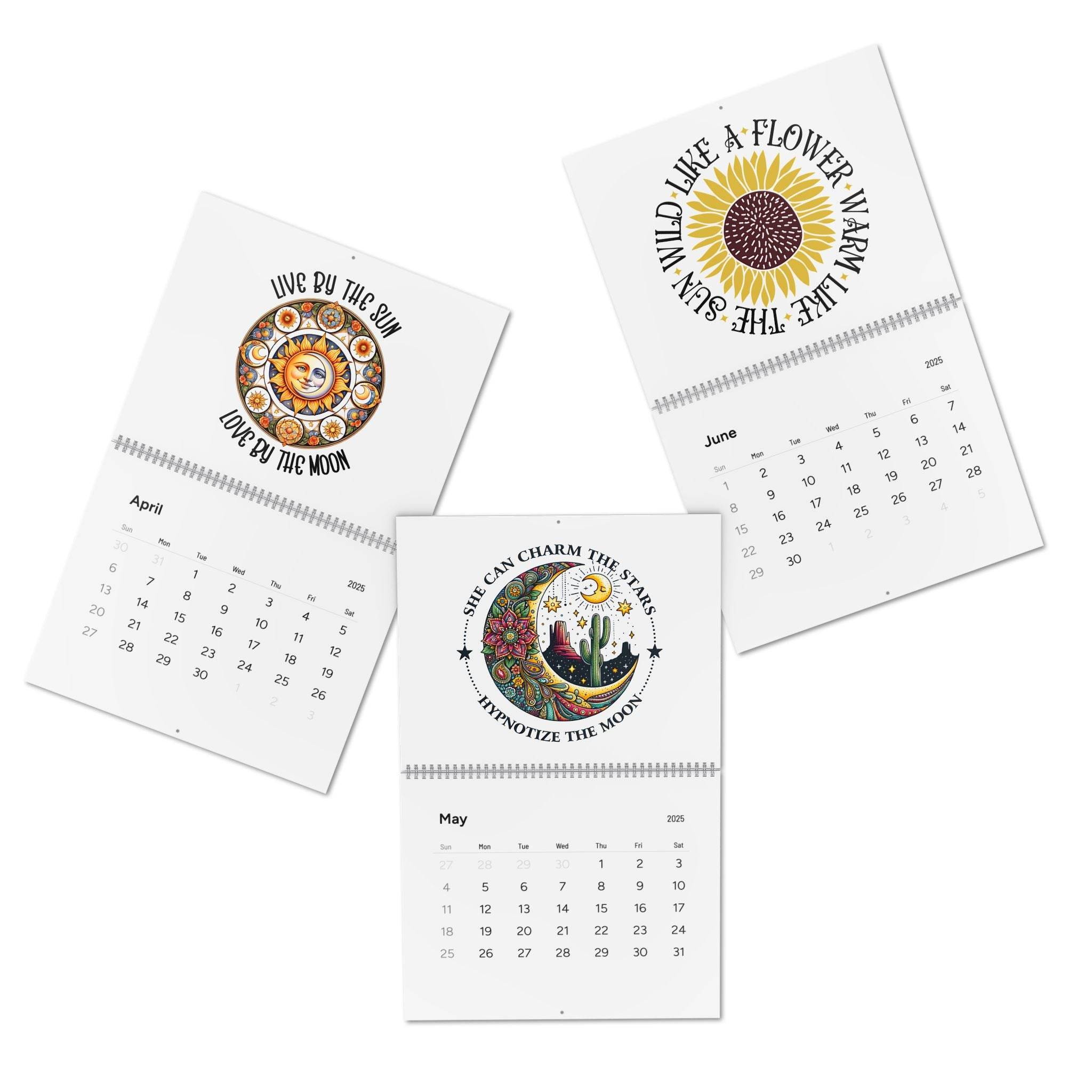 Cosmic Rhythms Standard Wall Calendar 2025 - Stationery Accessories - Esmeralda Ecostore